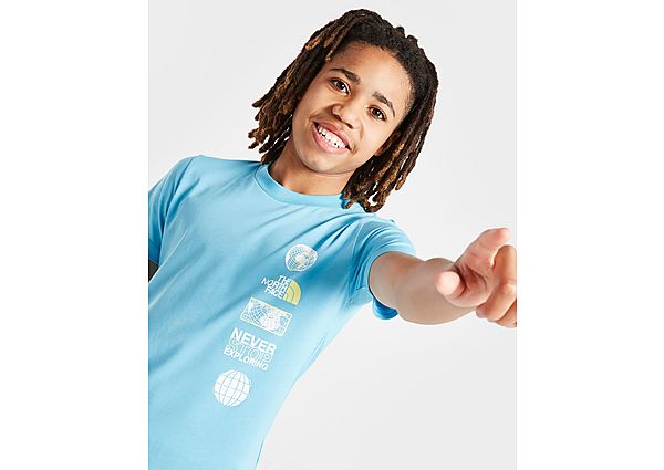 The North Face Repeat Globe T-Shirt Junior - Only at JD - Blue - Kids, Blue