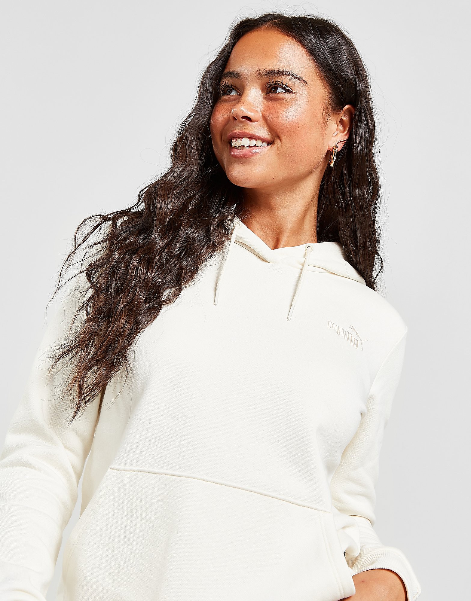 

Puma Core Emblem Hoodie - White - Womens, White