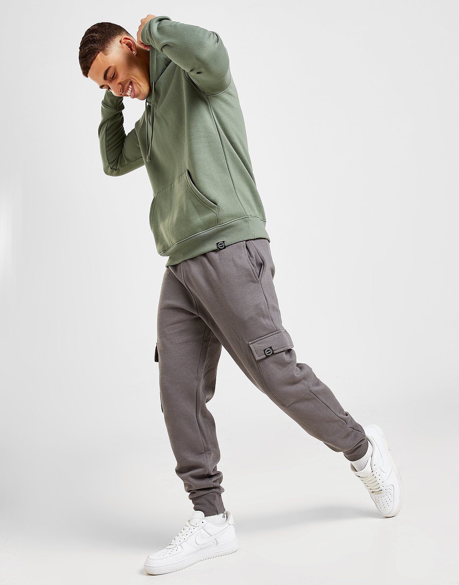 

Sustainable McKenzie Essential Fleece Cargo Joggers - Only at JD - Grey - Mens, Grey