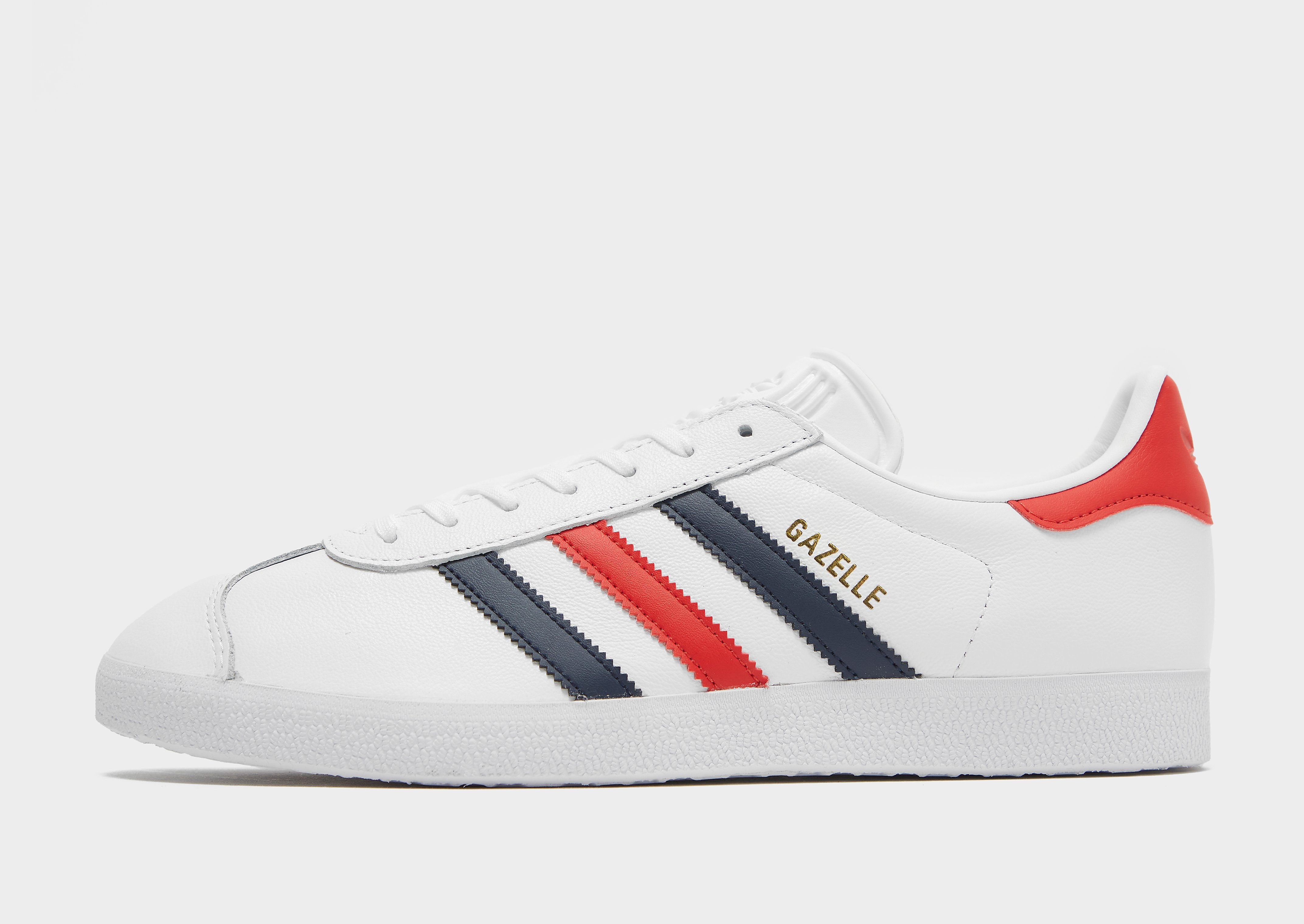 

adidas Originals Gazelle - White/Red - Mens, White/Red