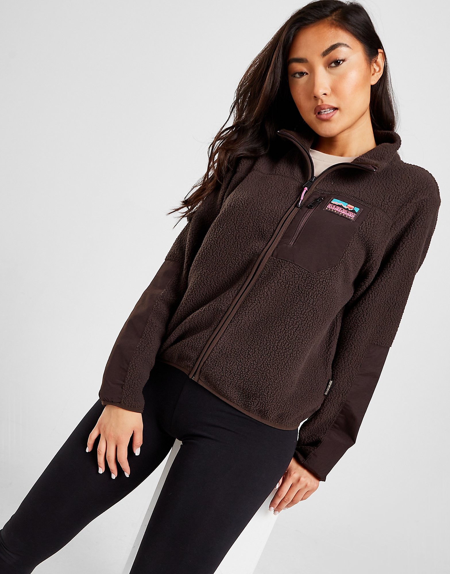 

Napapijri Full Zip Fleece - Brown - Womens, Brown