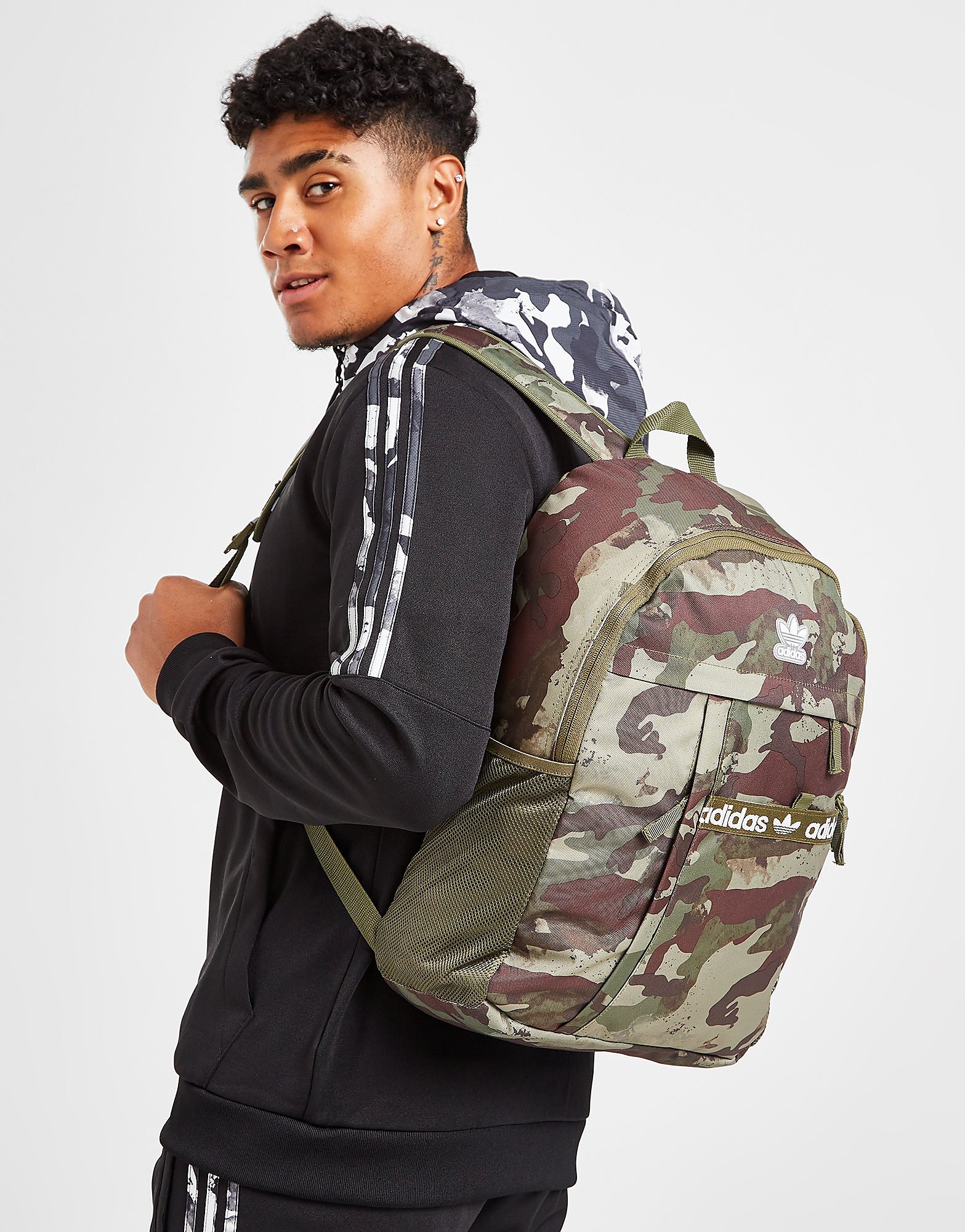 

adidas Originals ID96 Camo Backpack - Green - Womens, Green