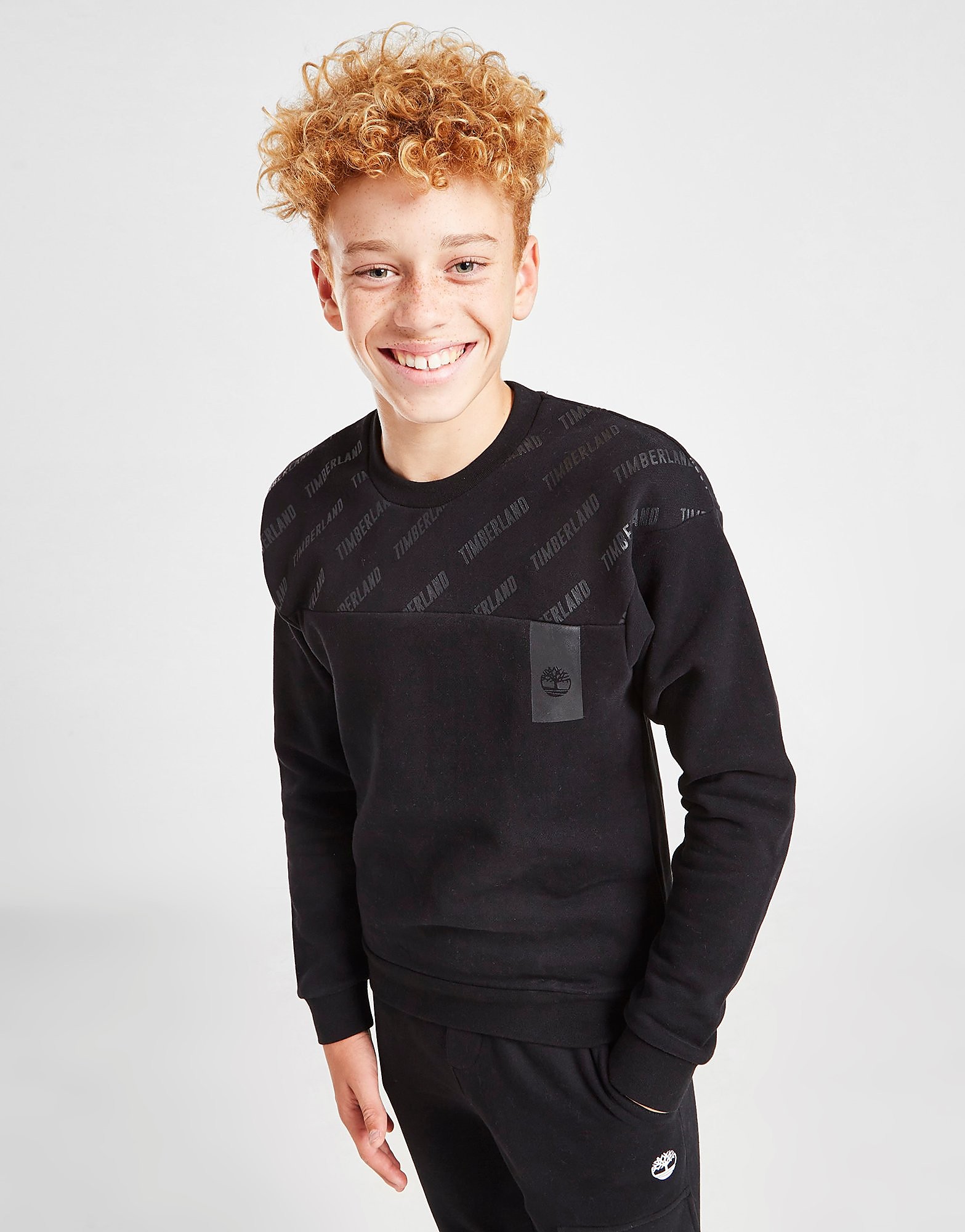 

Timberland All Over Print Sweatshirt Junior - Black - Kids, Black