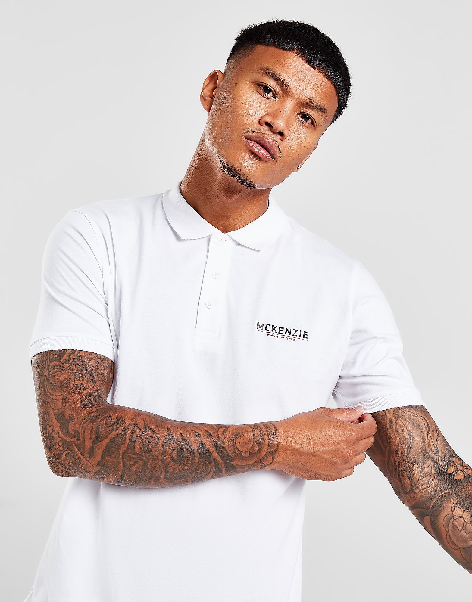 

McKenzie Essential Logo Polo Shirt - Only at JD - White - Mens, White