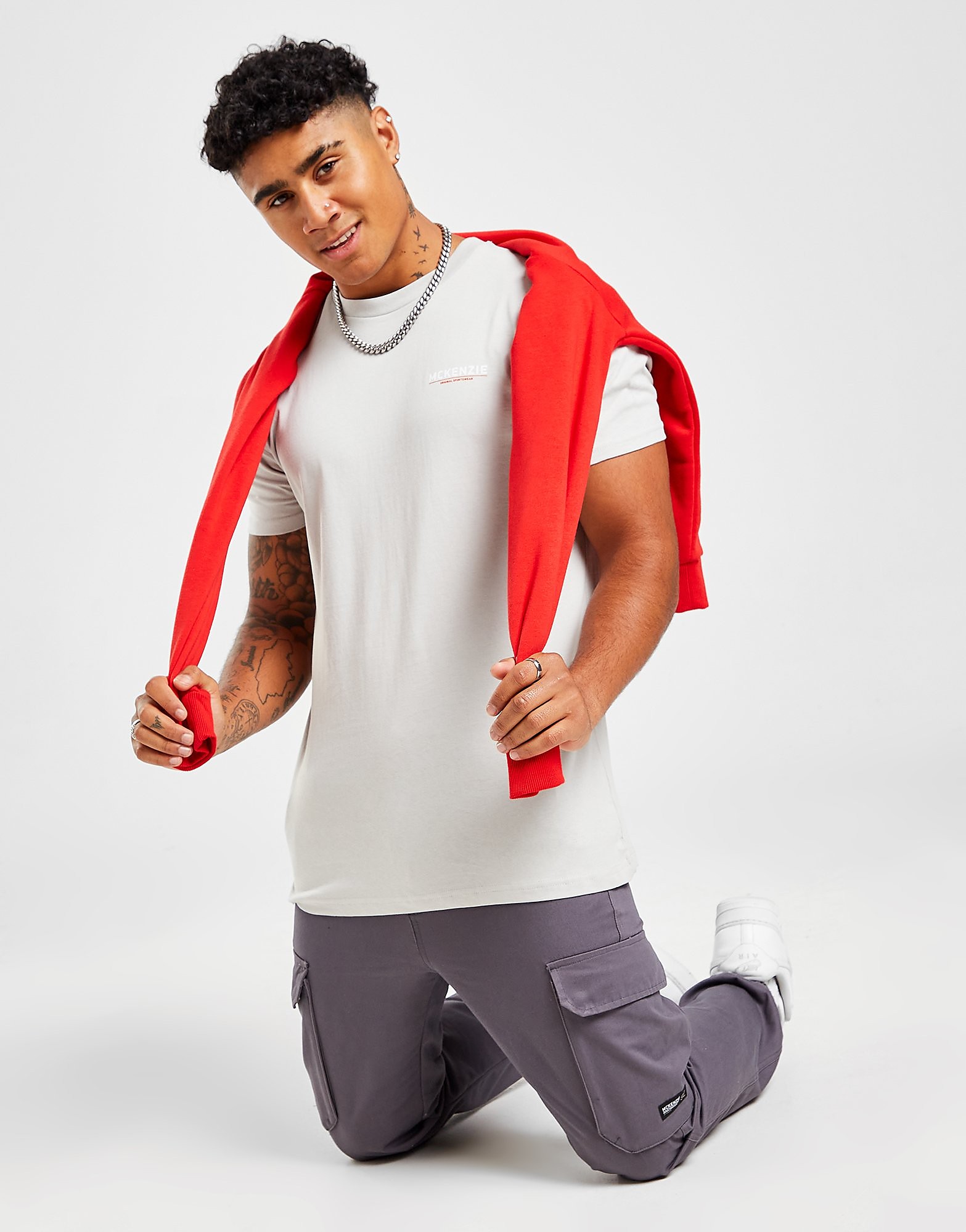 

McKenzie Essential Logo T-Shirt - Only at JD - Grey - Mens, Grey