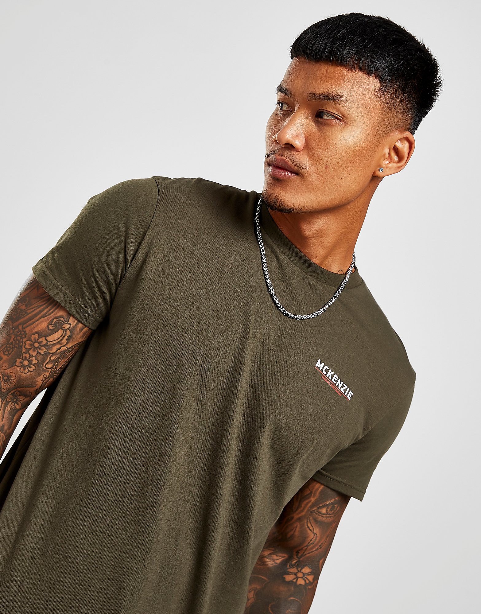 

McKenzie Essential Logo T-Shirt - Only at JD - Green - Mens, Green