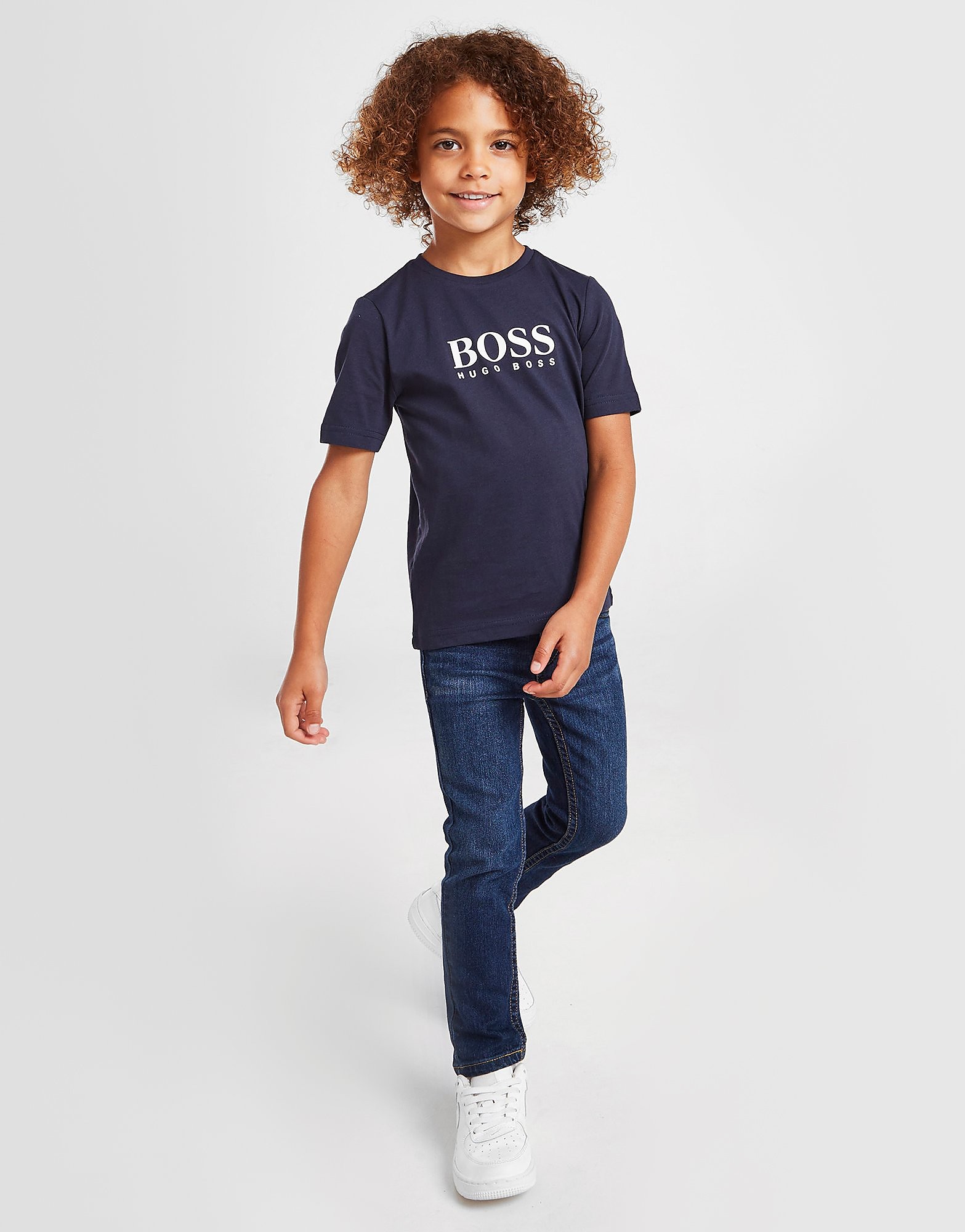 

Hugo Boss Short Sleeve Large Logo T-Shirt Children - Navy - Kids, Navy