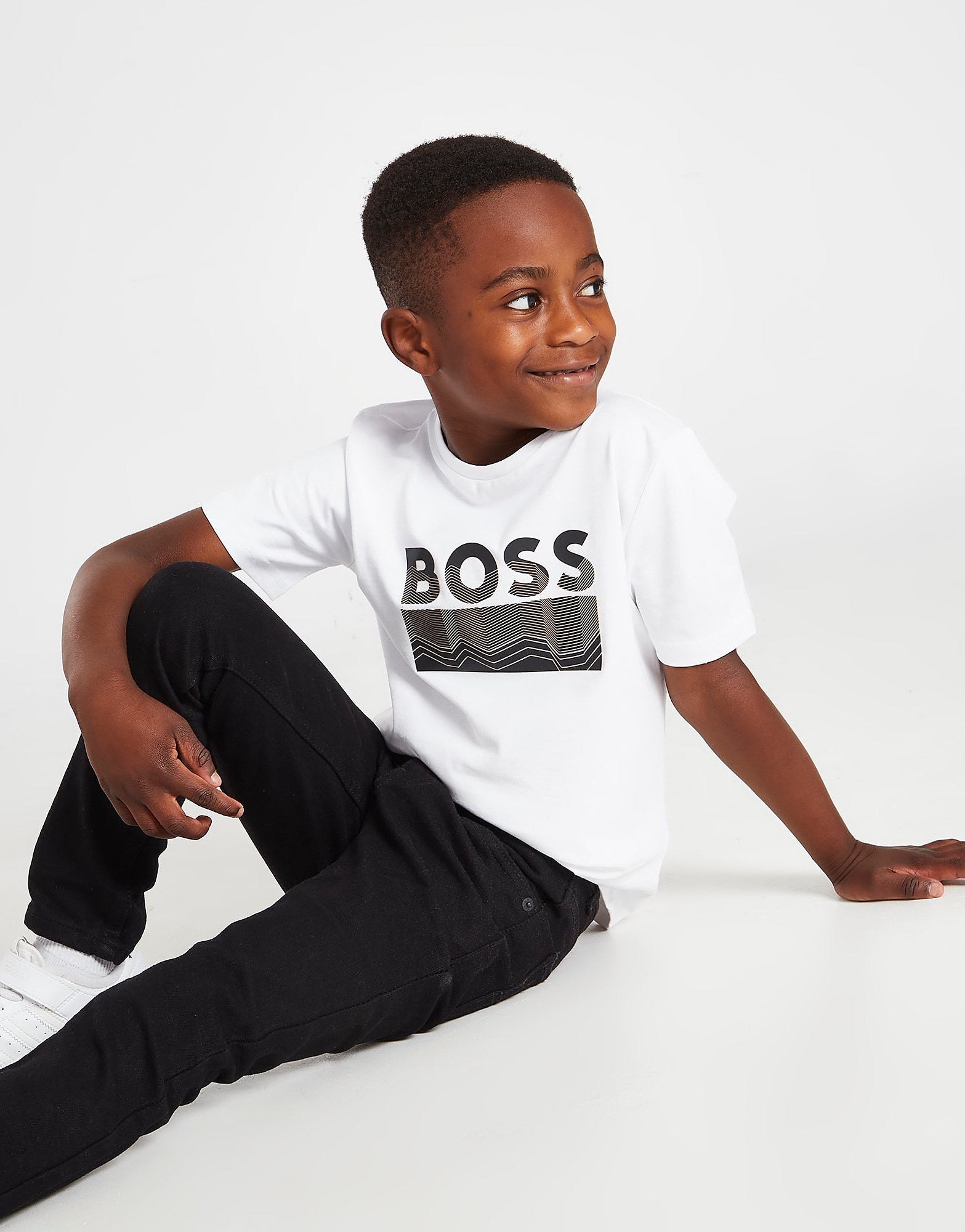 

BOSS Fade Logo T-Shirt Children - White - Kids, White