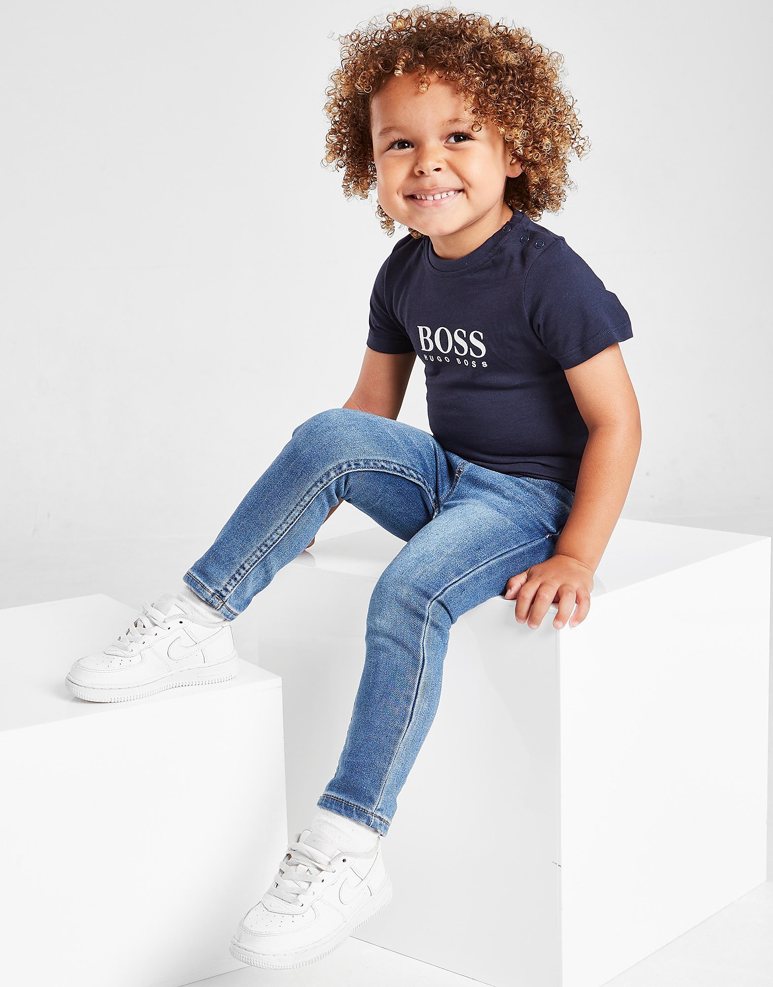 

BOSS Short Sleeve Logo T-Shirt Infant - Blue - Kids, Blue