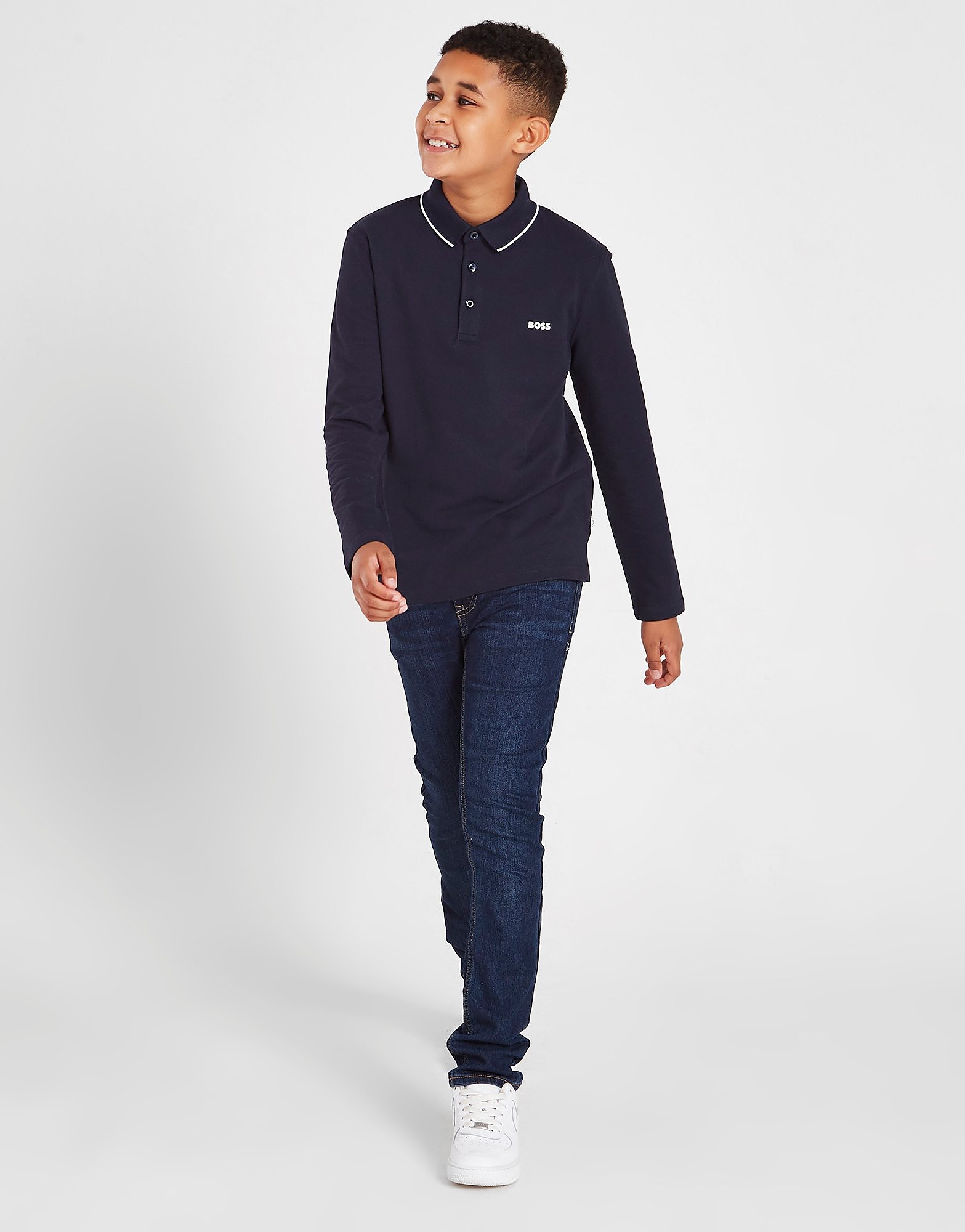 

BOSS Core Long Sleeve Polo Shirt Junior - Navy - Kids, Navy