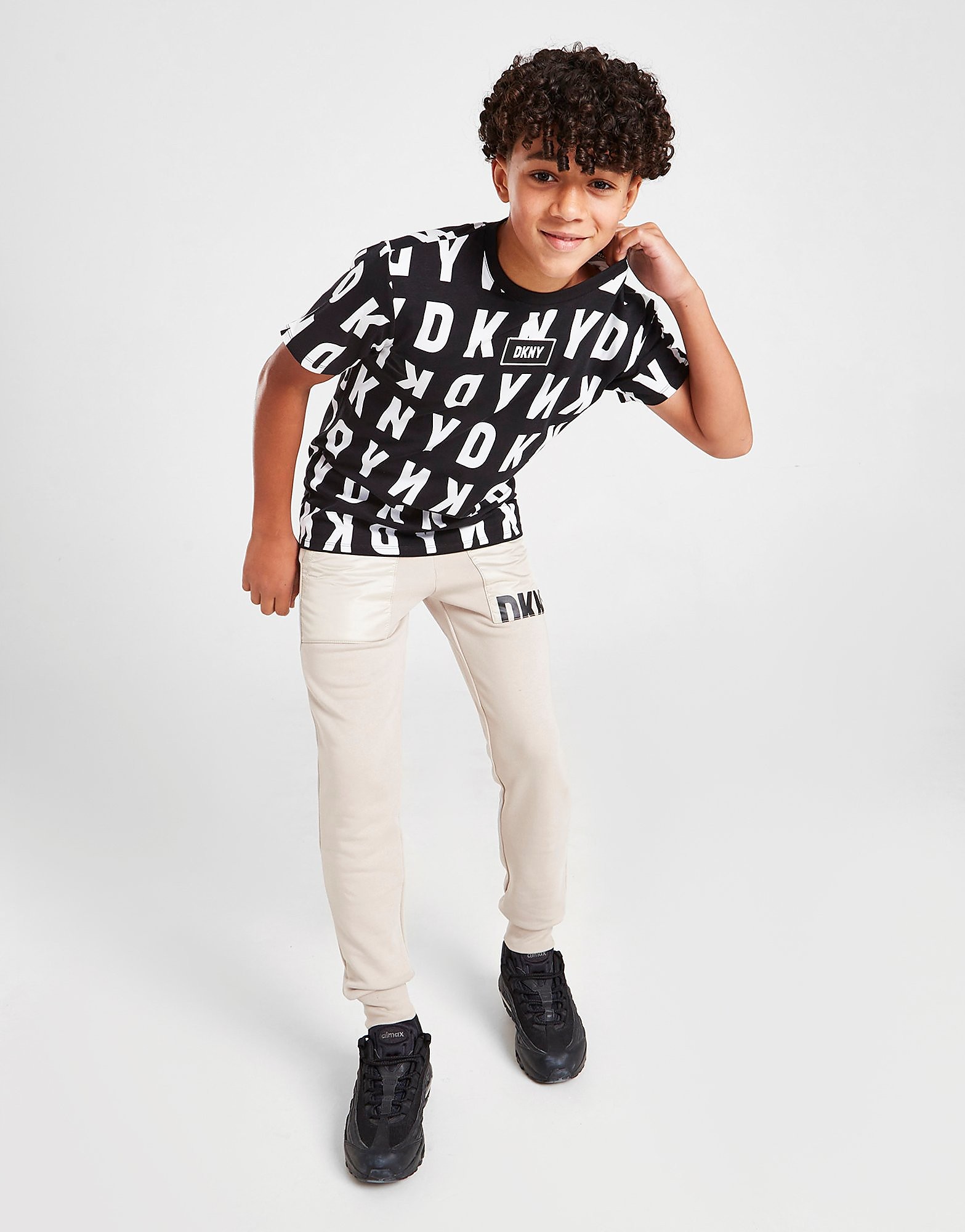 

DKNY All Over Print T-Shirt Junior - Black - Kids, Black