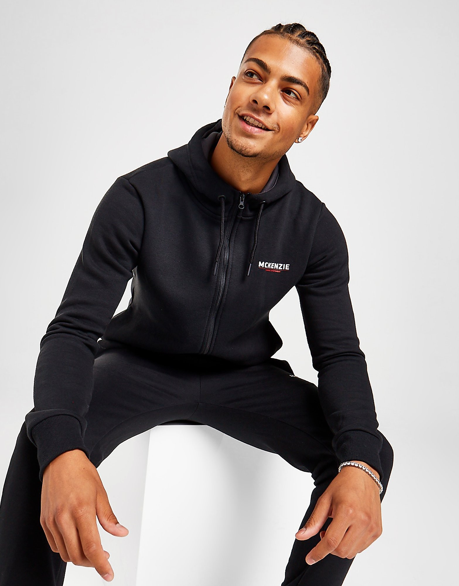 

McKenzie Essential Zip Through Hoodie Men's - Only at JD - Black, Black