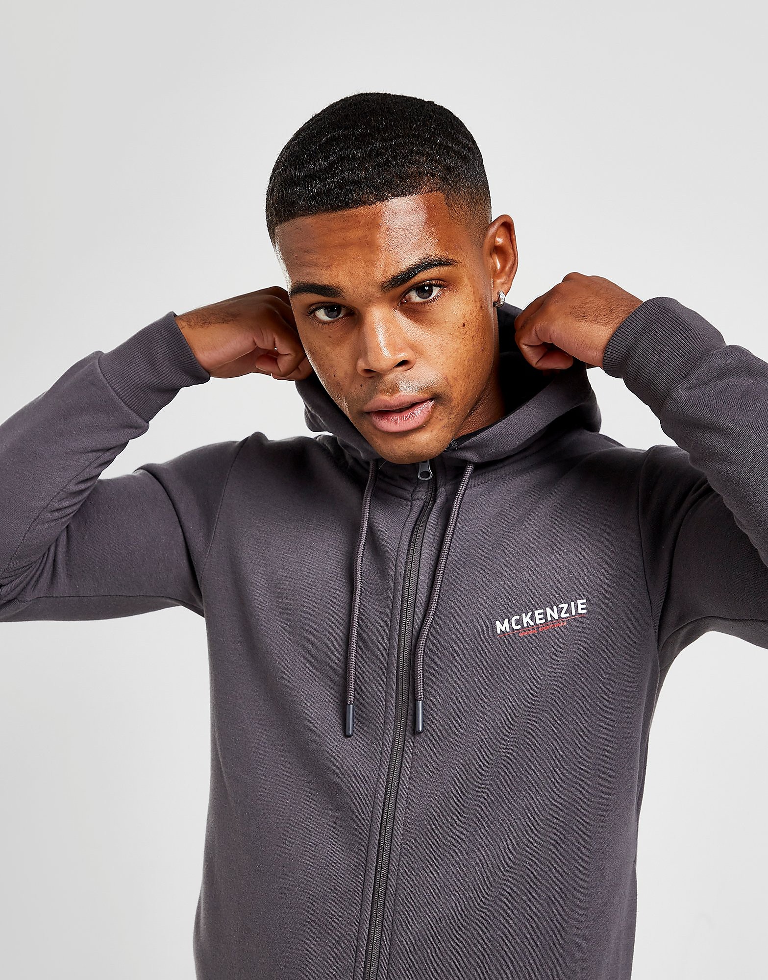 

McKenzie Essential Zip Through Hoodie Men's - Only at JD - Grey, Grey