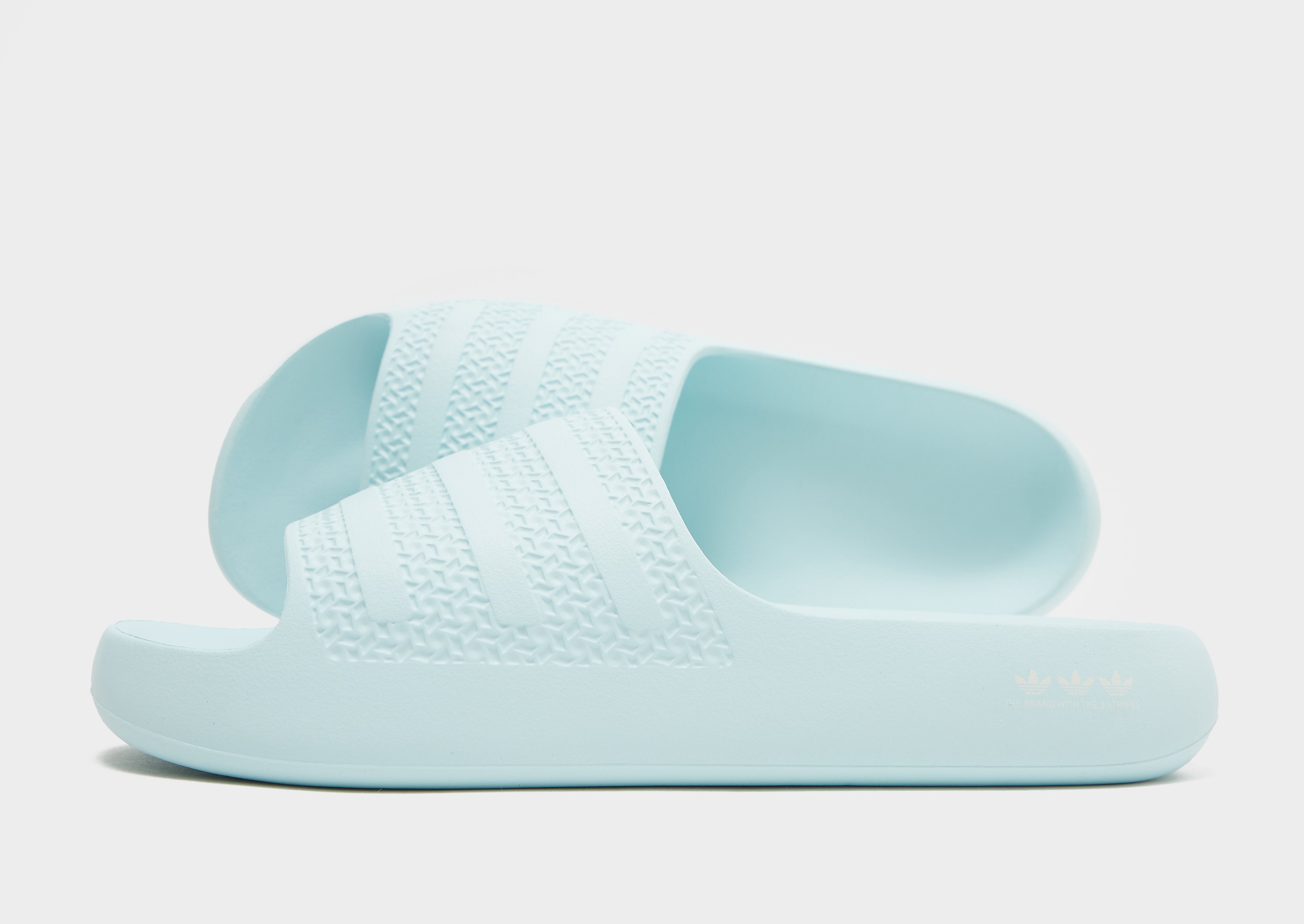 

adidas Originals Ayoon Slides - Almost Blue / Cloud White / Almost Blue - Womens, Almost Blue / Cloud White / Almost Blue