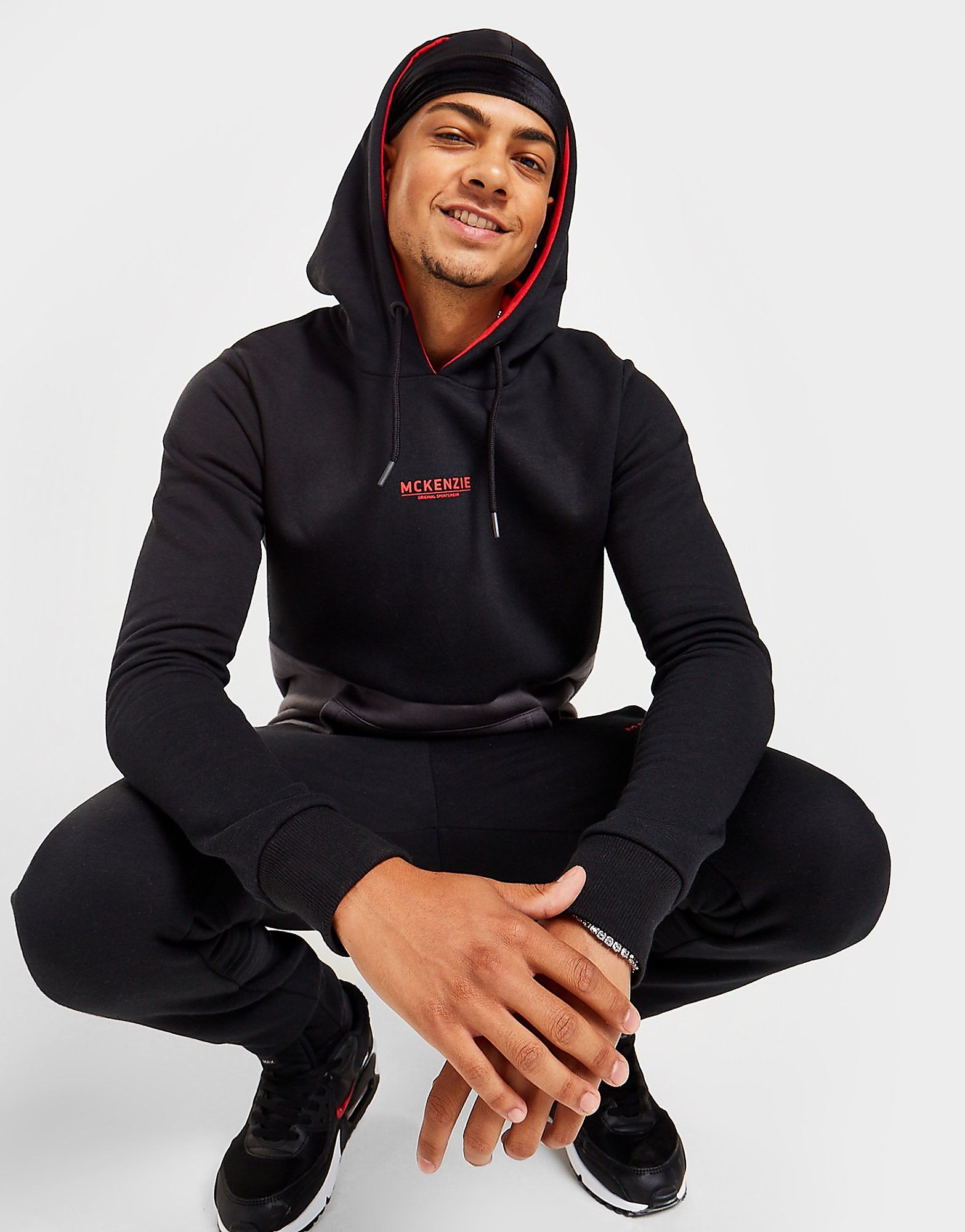 

McKenzie Jude Overhead Hooded Tracksuit - Only at JD - Black - Mens, Black