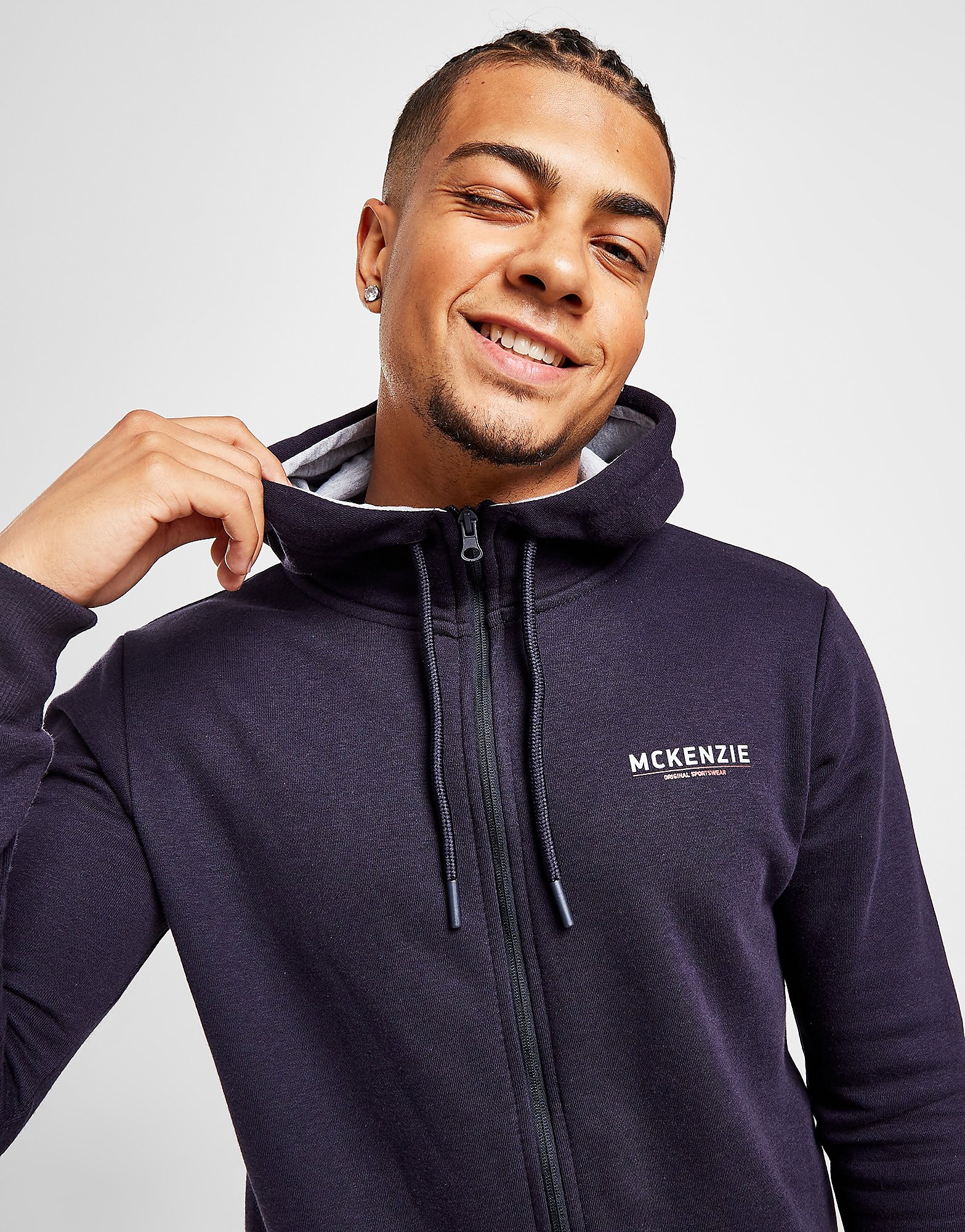 

McKenzie Essentials Zip Through Hoodie 2 - Only at JD - Navy - Mens, Navy