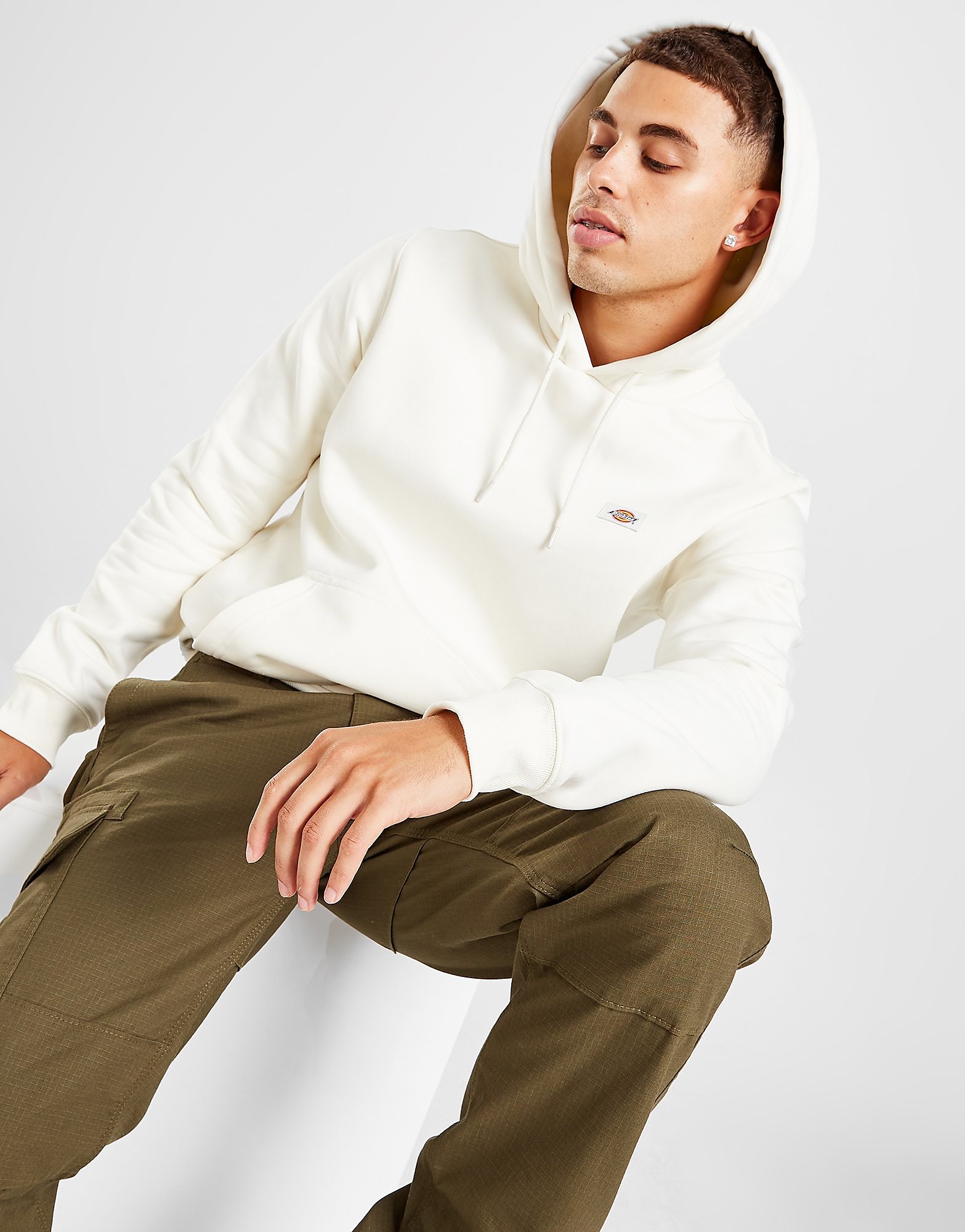 

Dickies Oakport Small Logo Hoodie - White - Mens, White
