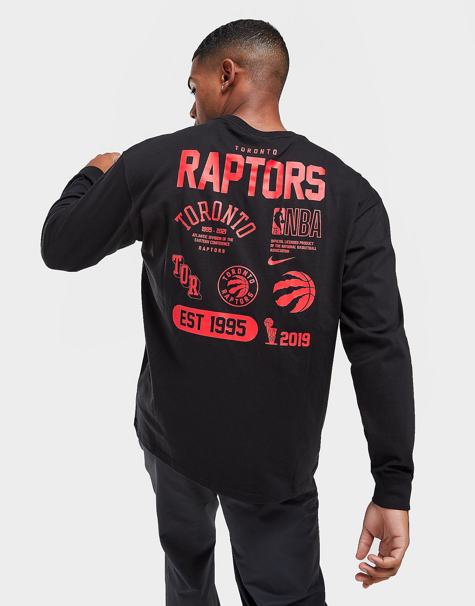 

Nike NBA Toronto Raptors Courtside Long Sleeve T-Shirt - Black - Mens, Black
