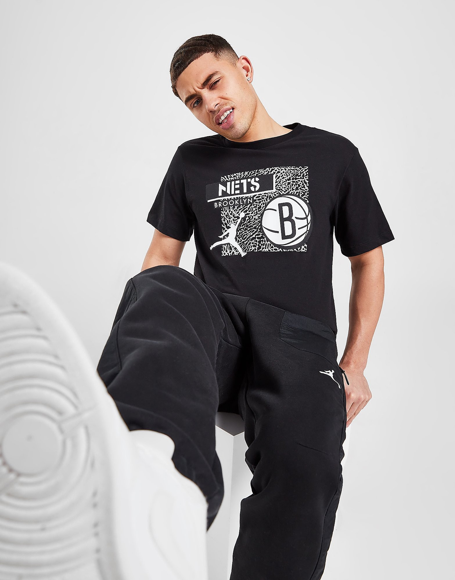 Jordan T-Shirt NBA Brooklyn Nets - Preto - Mens, Preto
