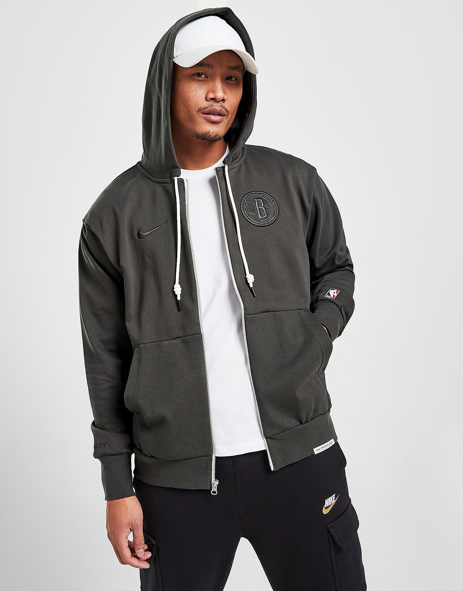 

Nike NBA Brooklyn Nets Full Zip Hoodie - Anthracite/Pale Ivory - Mens, Anthracite/Pale Ivory