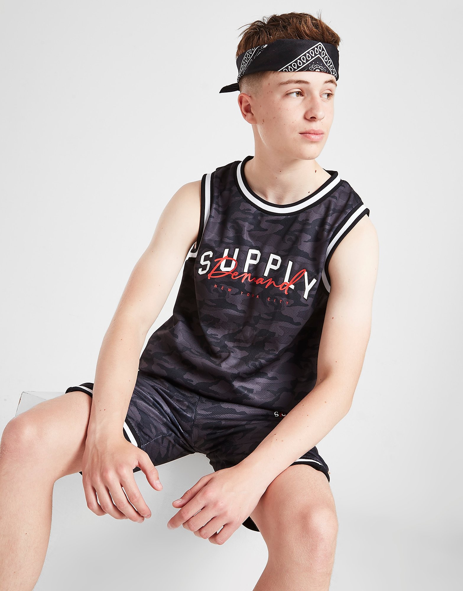 

Supply & Demand Volley Camo Basketball Vest Junior - Black - Kids, Black