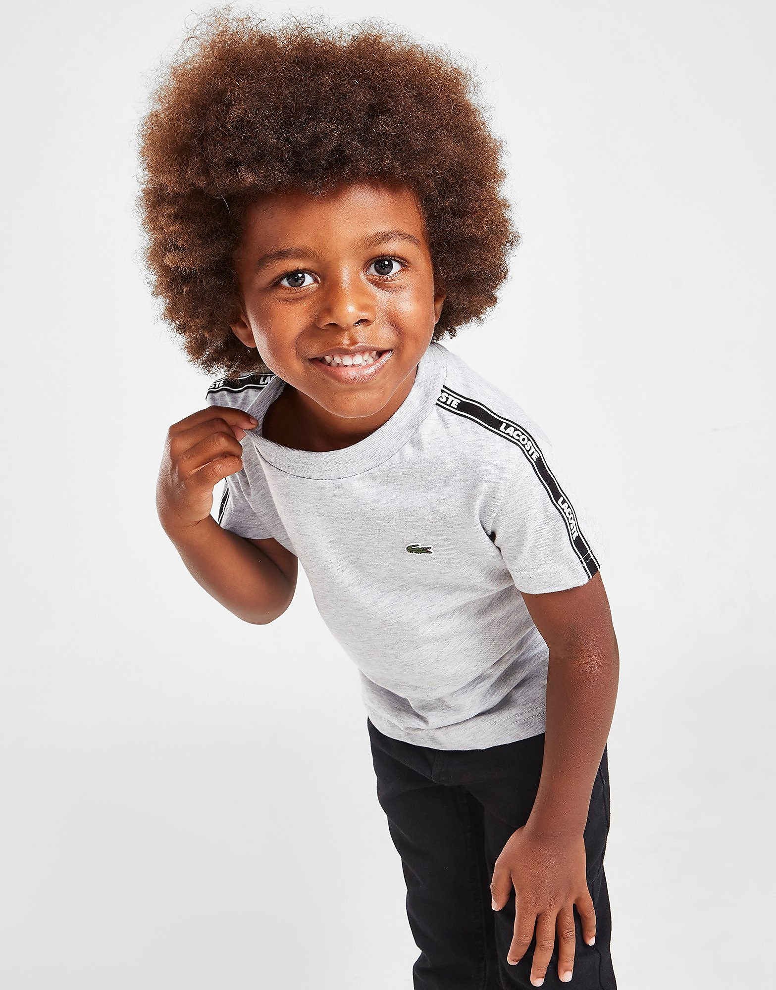 Lacoste Tape T-Shirt Children - Only at JD - Grey - Kids, Grey