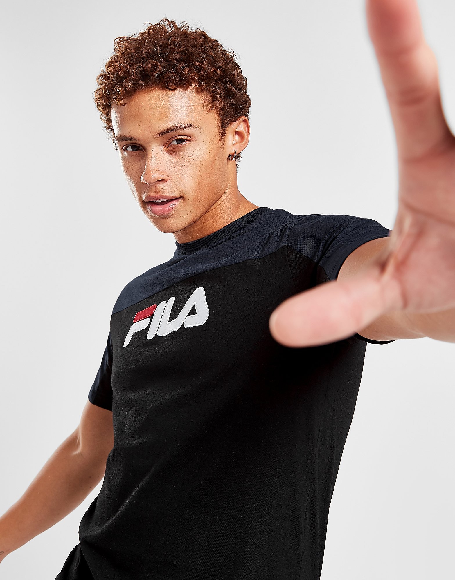 

Fila Camden T-Shirt - Only at JD - Black/Navy - Mens, Black/Navy