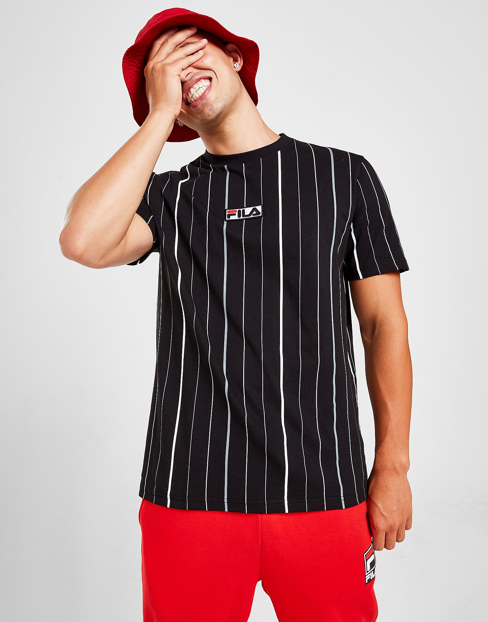 

Fila Stripe T-Shirt - Only at JD - Black - Mens, Black