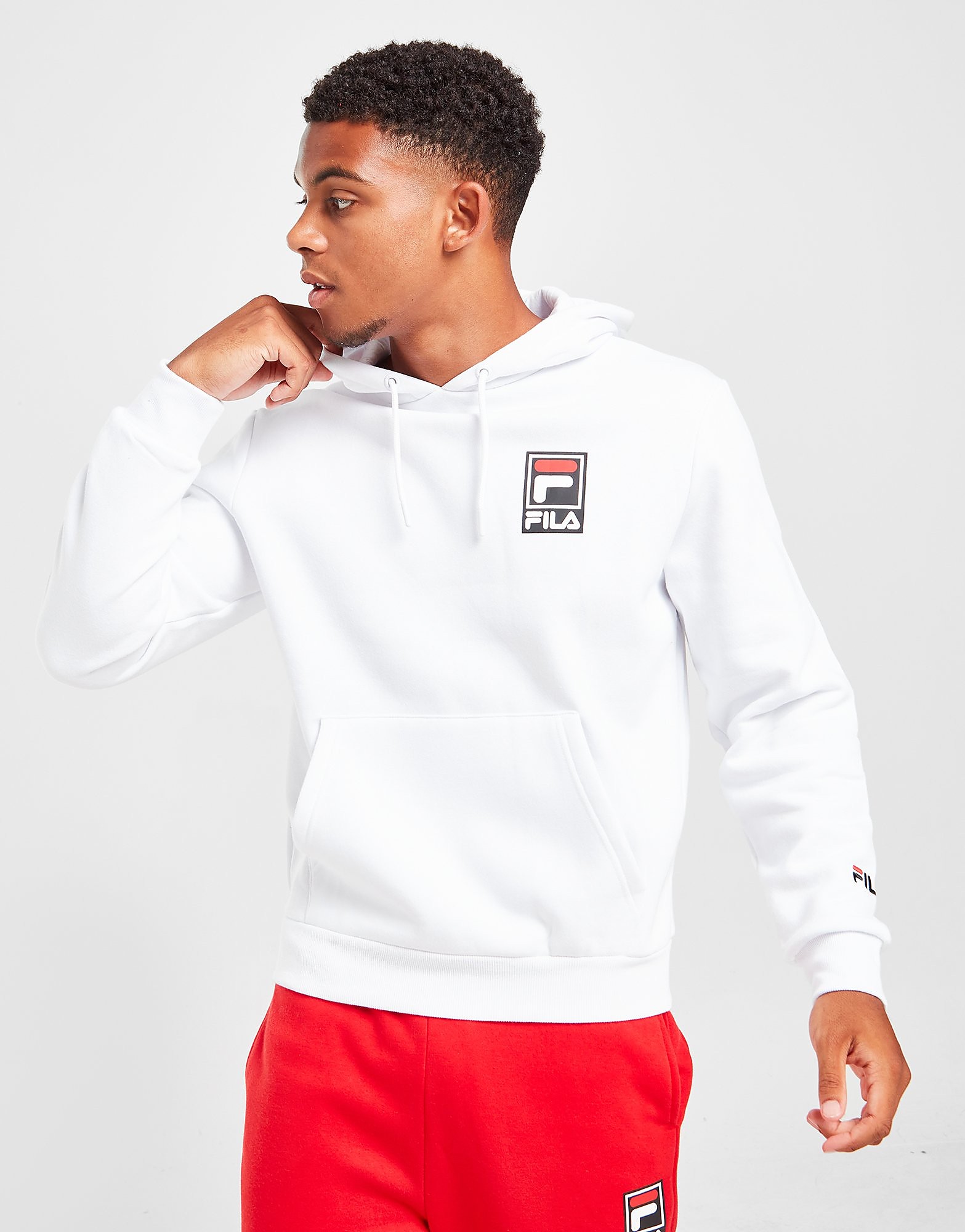 

Fila Kelby Hoodie - White - Mens, White