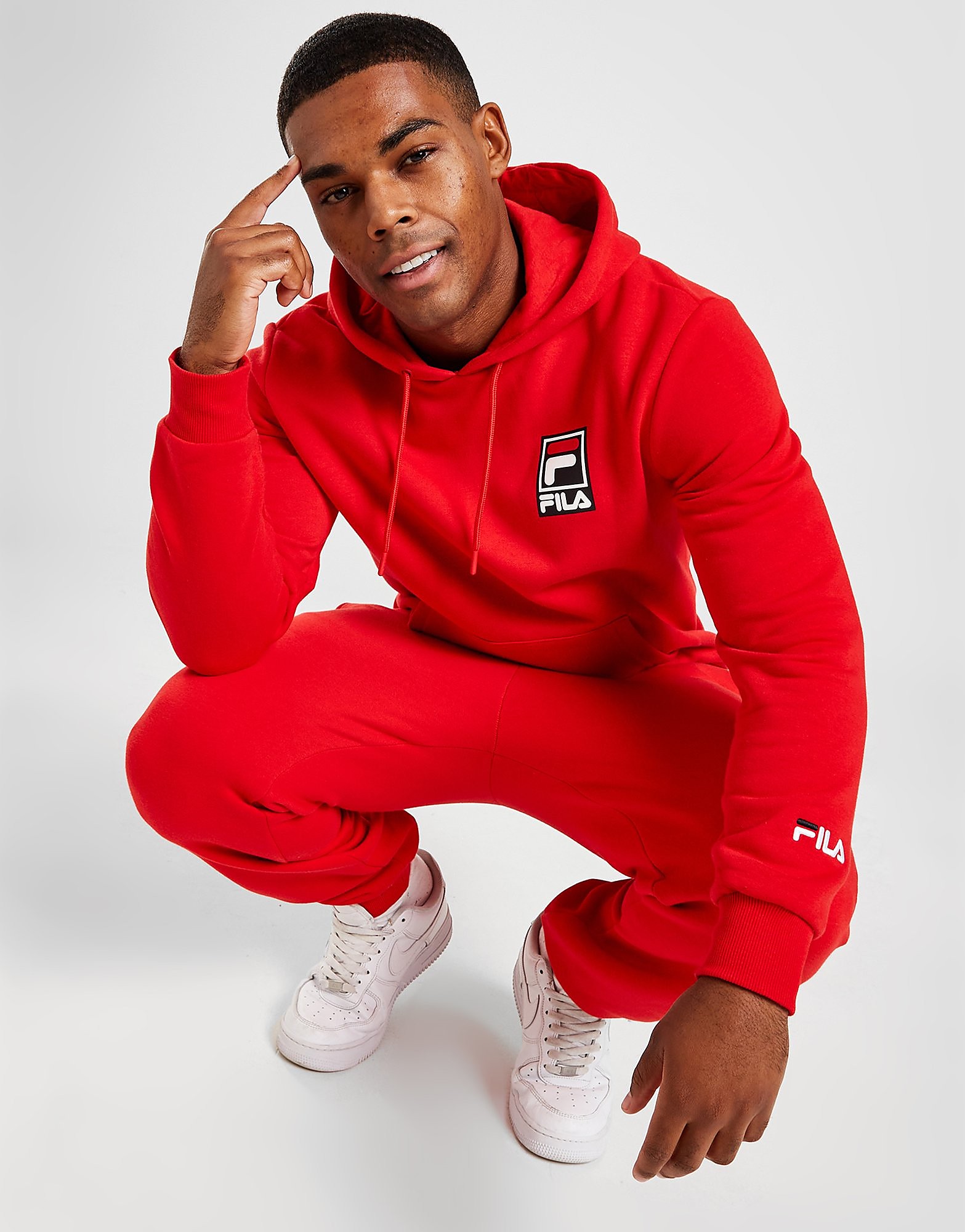 

Fila Kelby Hoodie - Red - Mens, Red