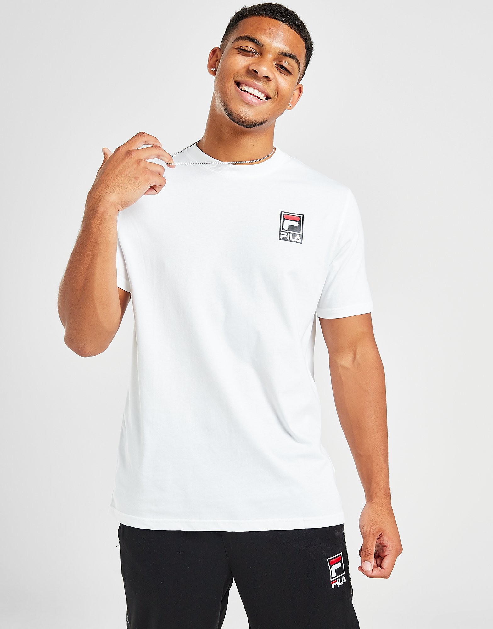 

Fila Hamilton T-Shirt - White - Mens, White