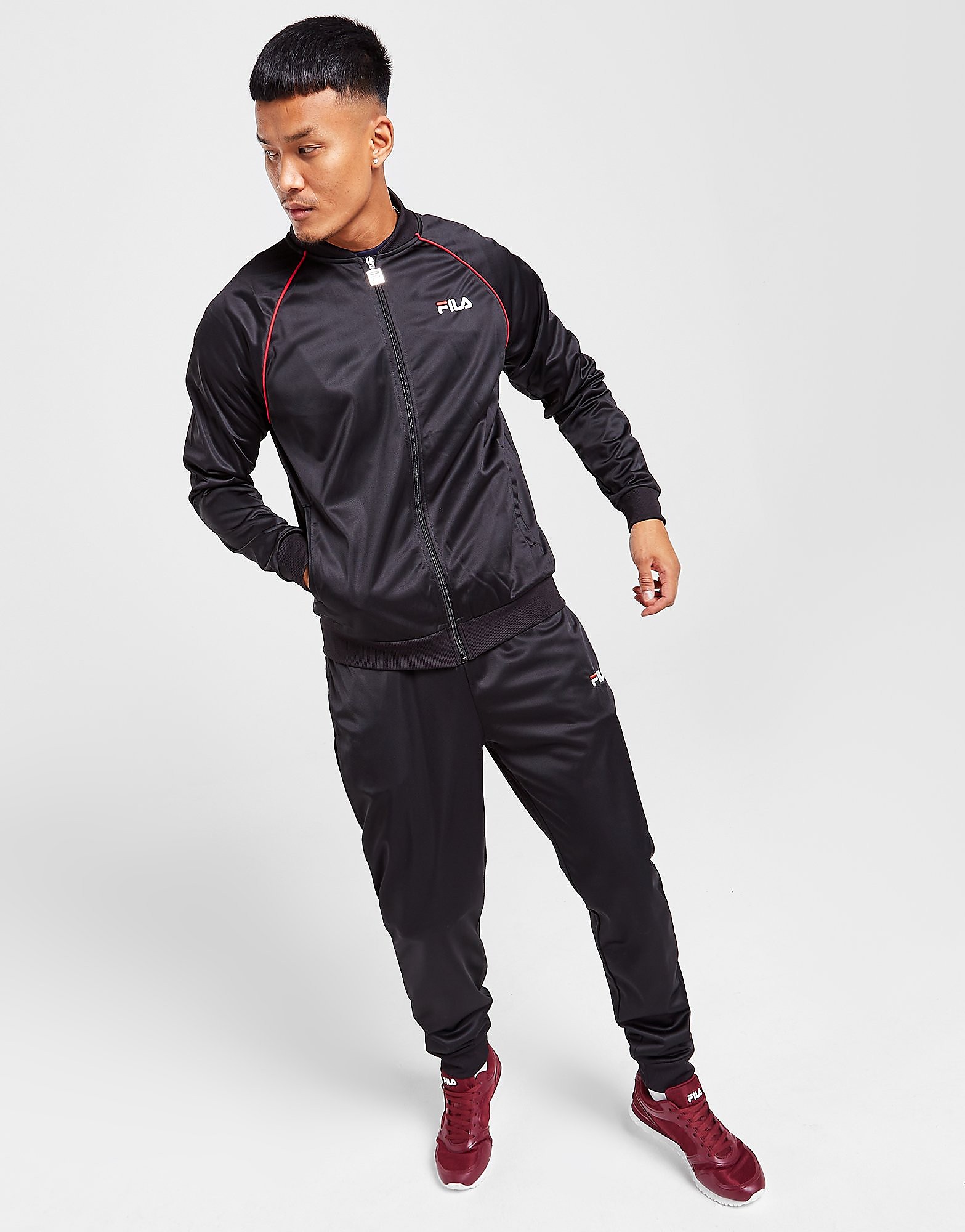 

Fila Jose Poly Tracksuit - Black - Mens, Black