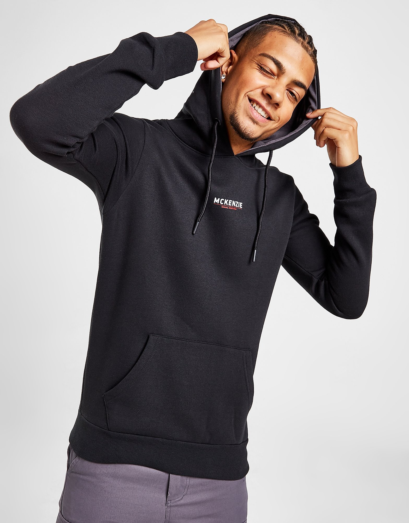 

McKenzie Essential Overhead Hoodie 2 - Only at JD - Black - Mens, Black