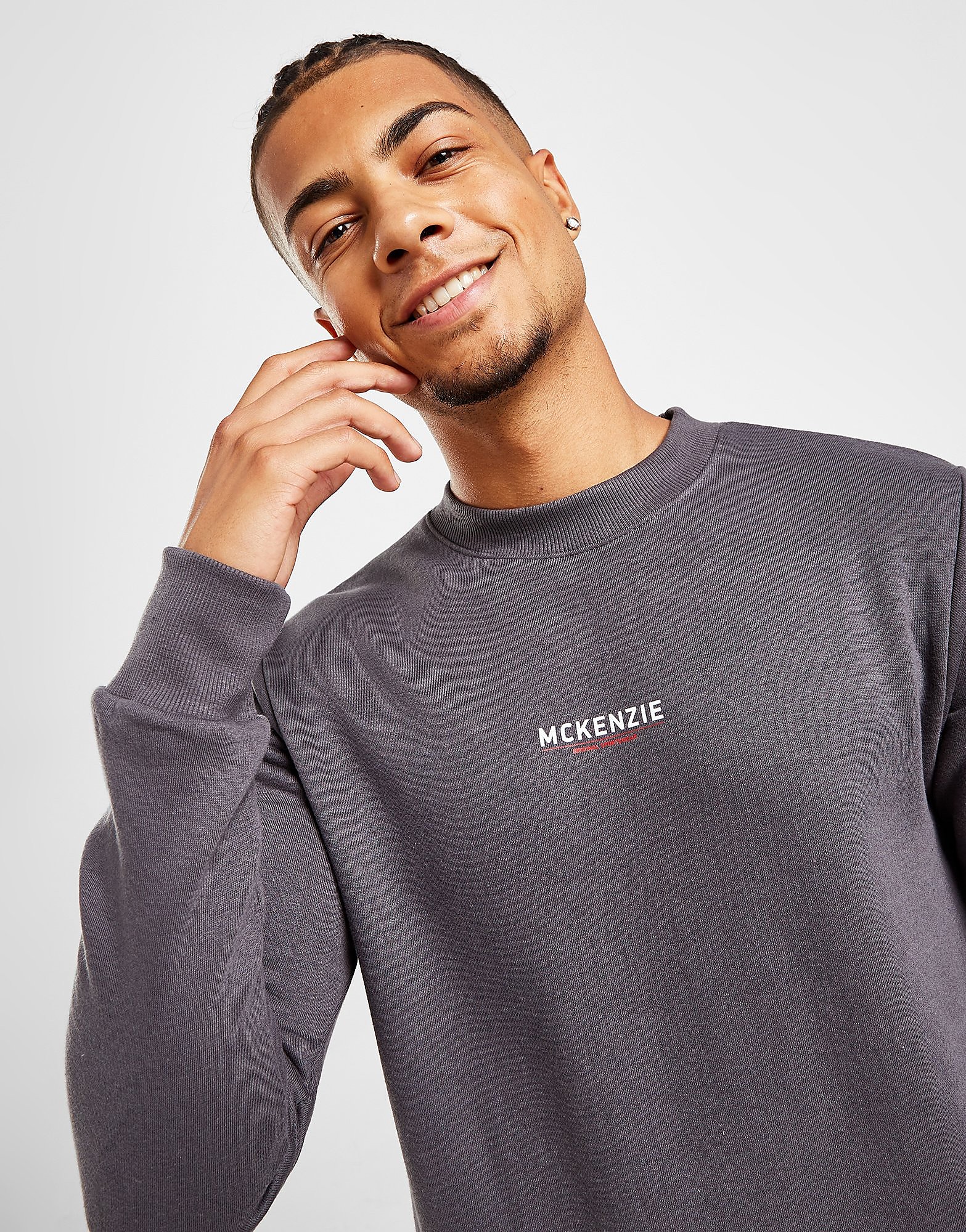 

McKenzie Essential Crew Sweatshirt 2 - Only at JD - Grey - Mens, Grey