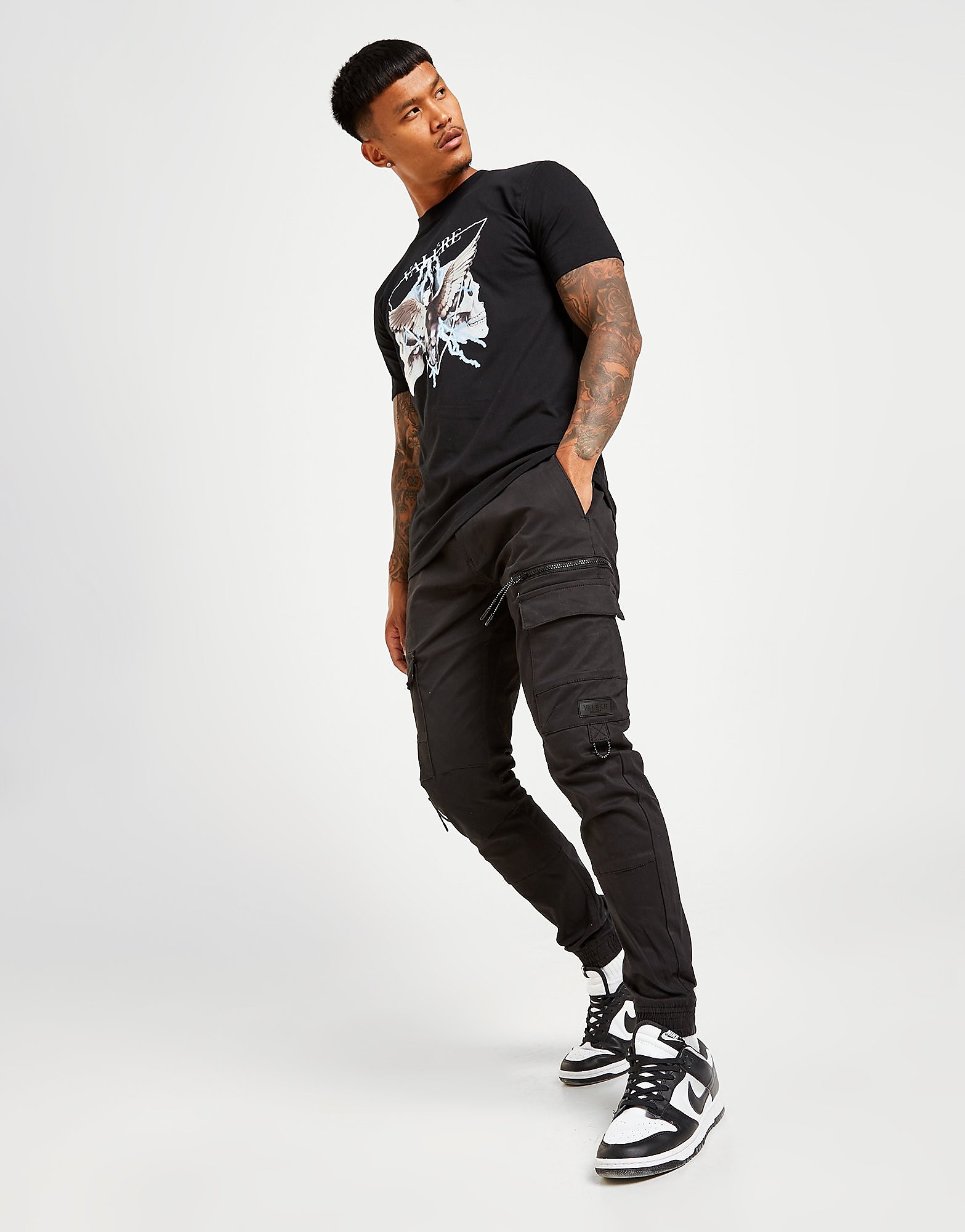 VALERE Polsino Cargo Jeans - Black - Mens, Black