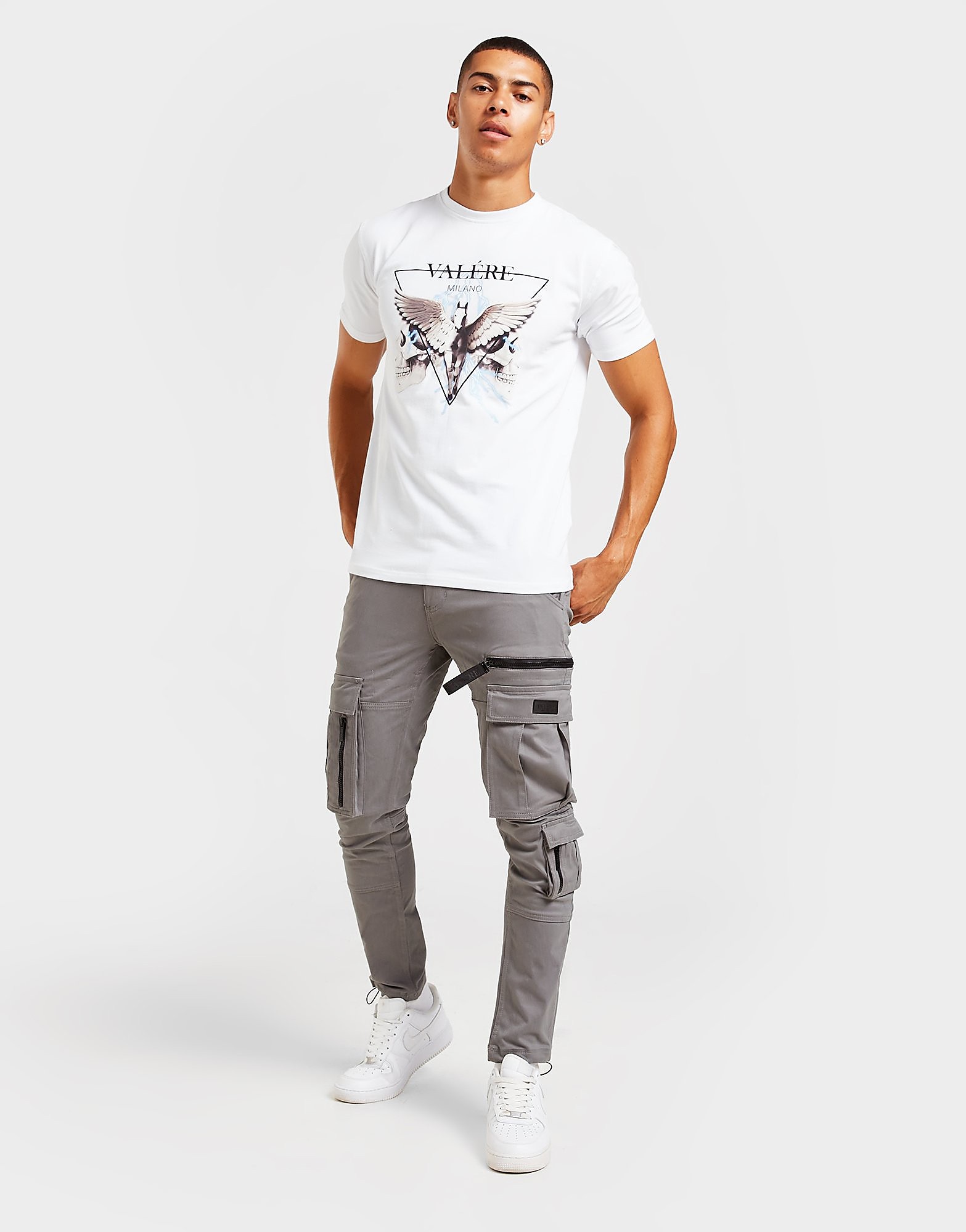 

VALERE Tasca Grey Cargo Jeans - Grey - Mens, Grey