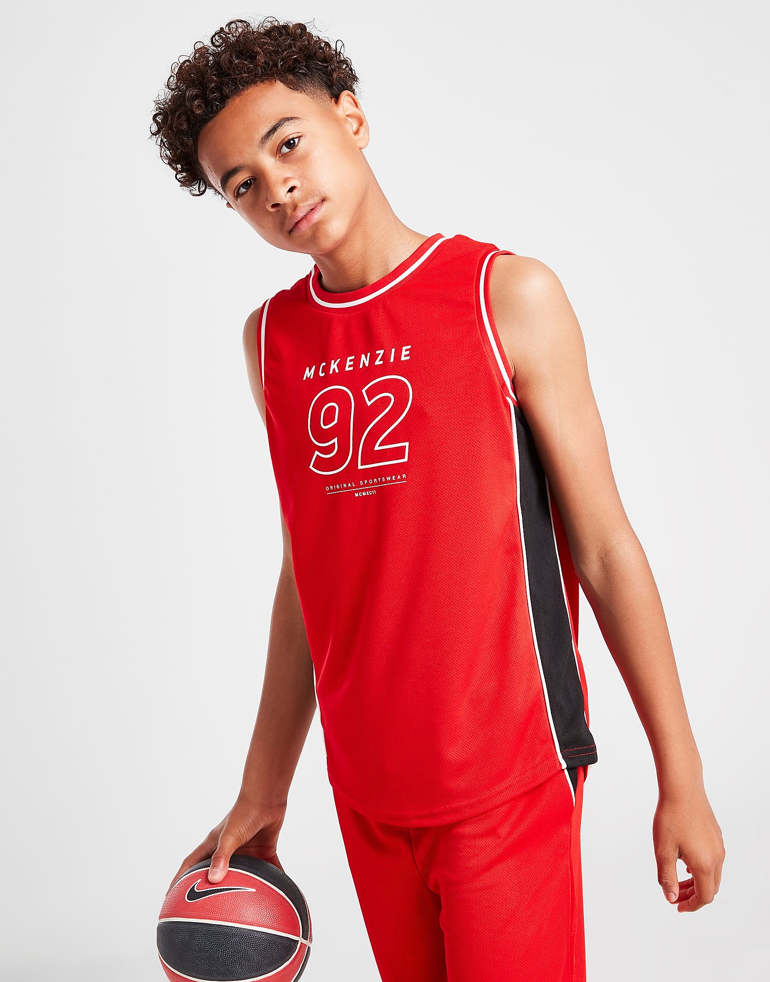 

McKenzie Diego Basketball Vest Junior - Red - Kids, Red