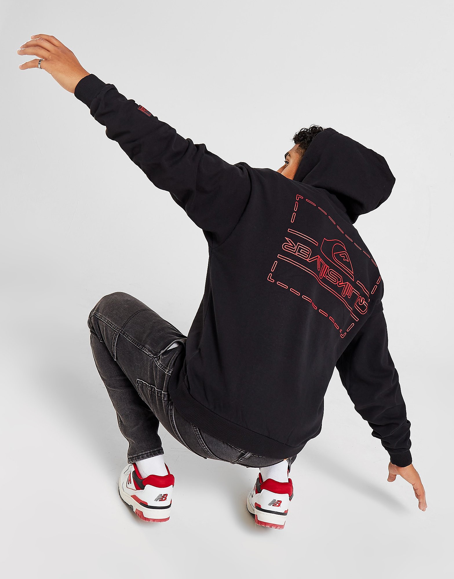 

Quiksilver x Stranger Things Upside Down Hoodie - Black/Red - Mens, Black/Red