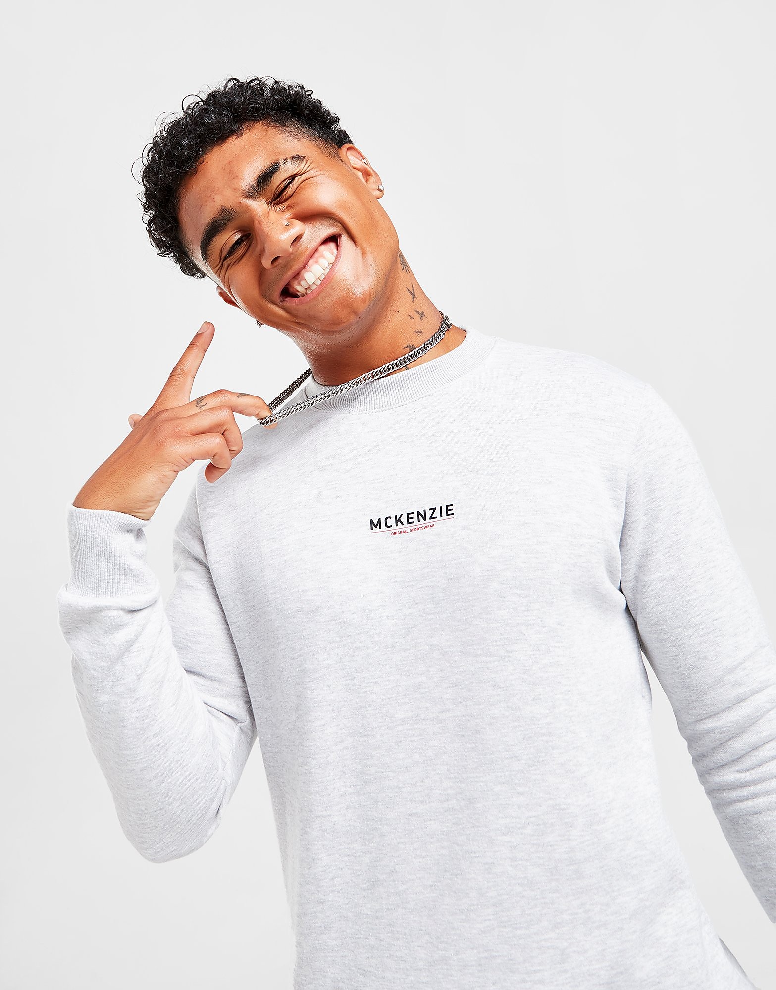 

McKenzie Essential Crew Sweatshirt 2 - Only at JD - Grey - Mens, Grey