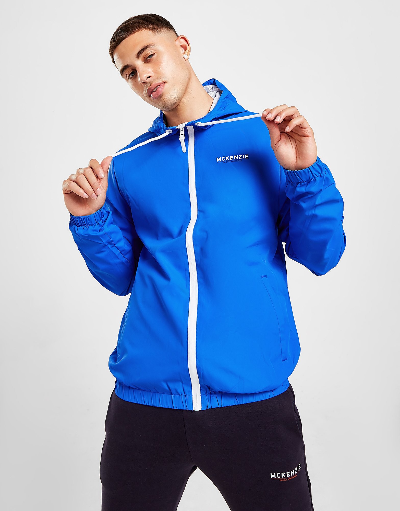 

McKenzie Essential Windbreaker Jacket - Only at JD - Blue - Mens, Blue