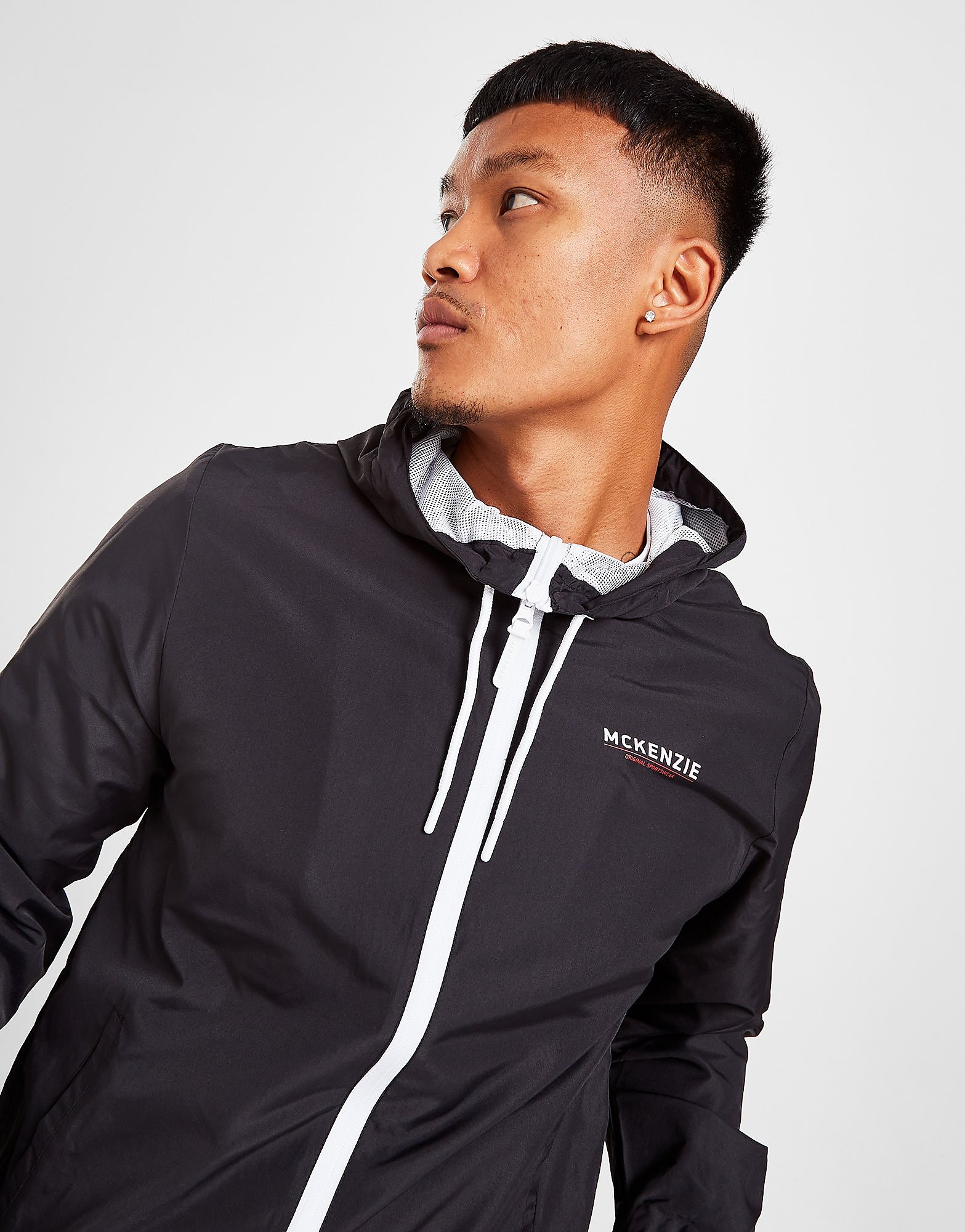 

McKenzie Essential Full Zip Windbreaker Jacket - Only at JD - Black - Mens, Black