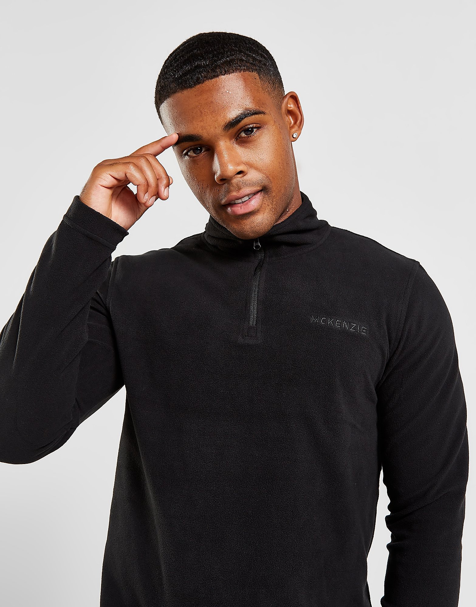 

McKenzie Essential Microfleece 1/4 Zip Top - Only at JD - Black - Mens, Black