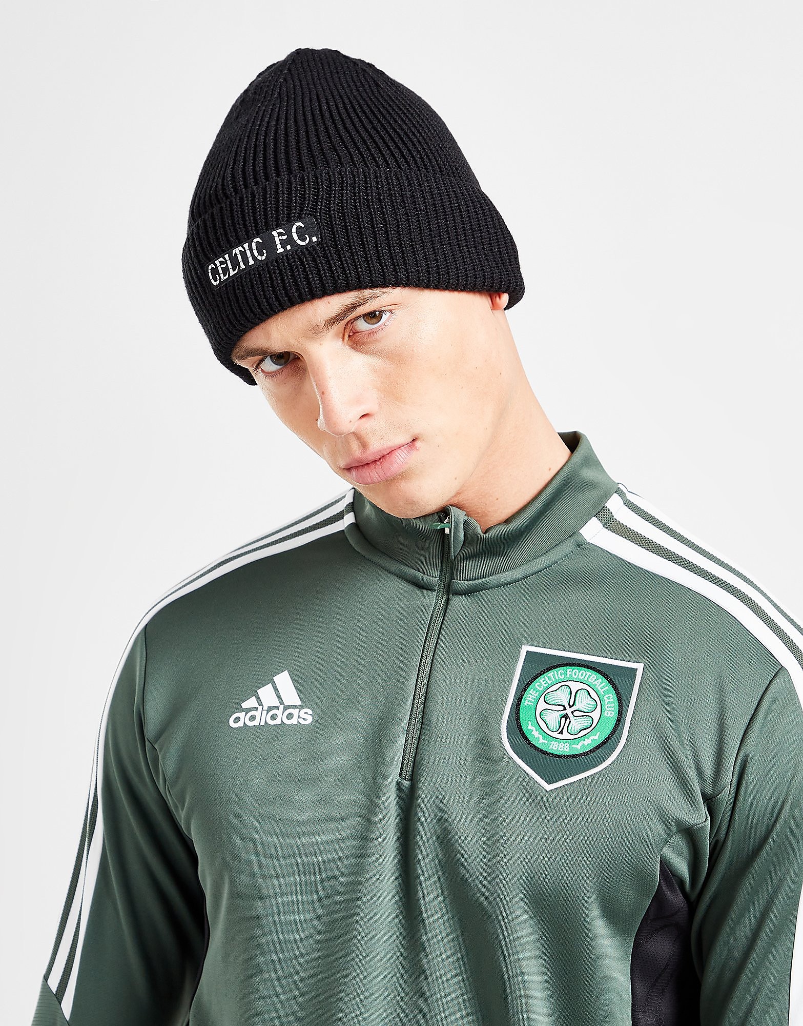 

adidas Celtic Woolie Hat - Black - Womens, Black