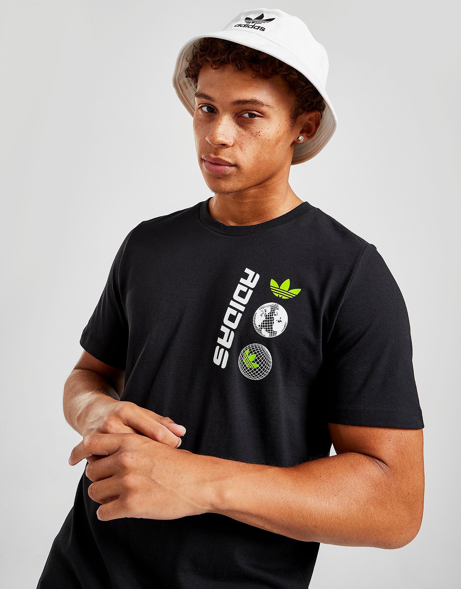 

adidas Originals Globe T-Shirt - Only at JD - Black - Mens, Black