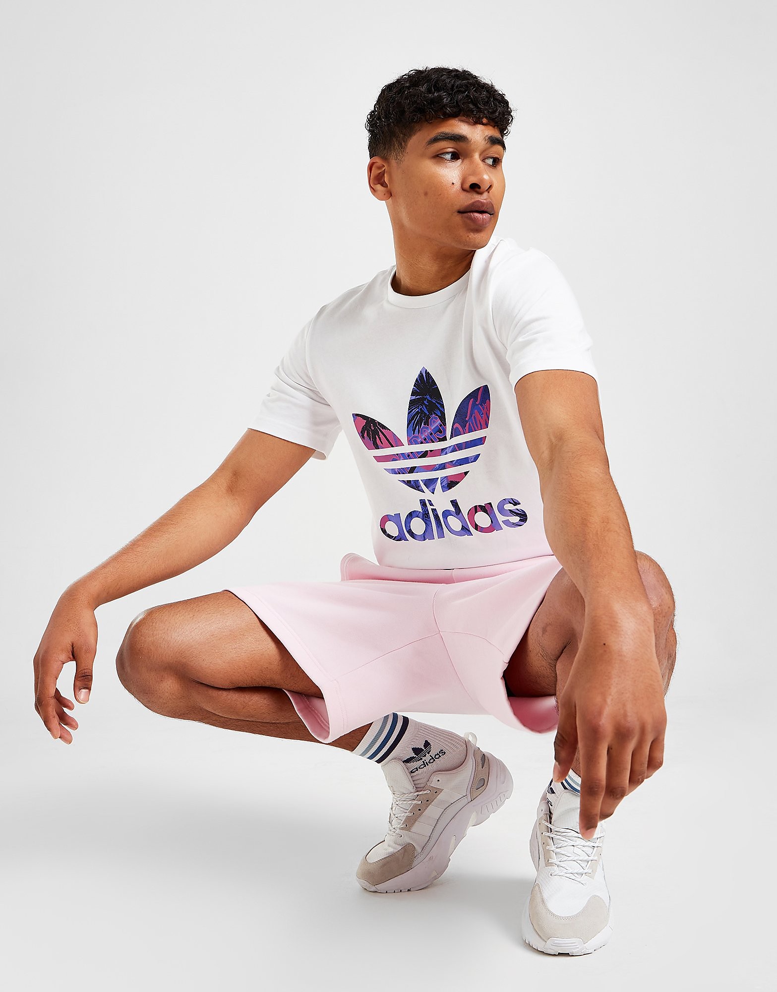 

adidas Originals Palm Logo T-Shirt - Only at JD - White - Mens, White