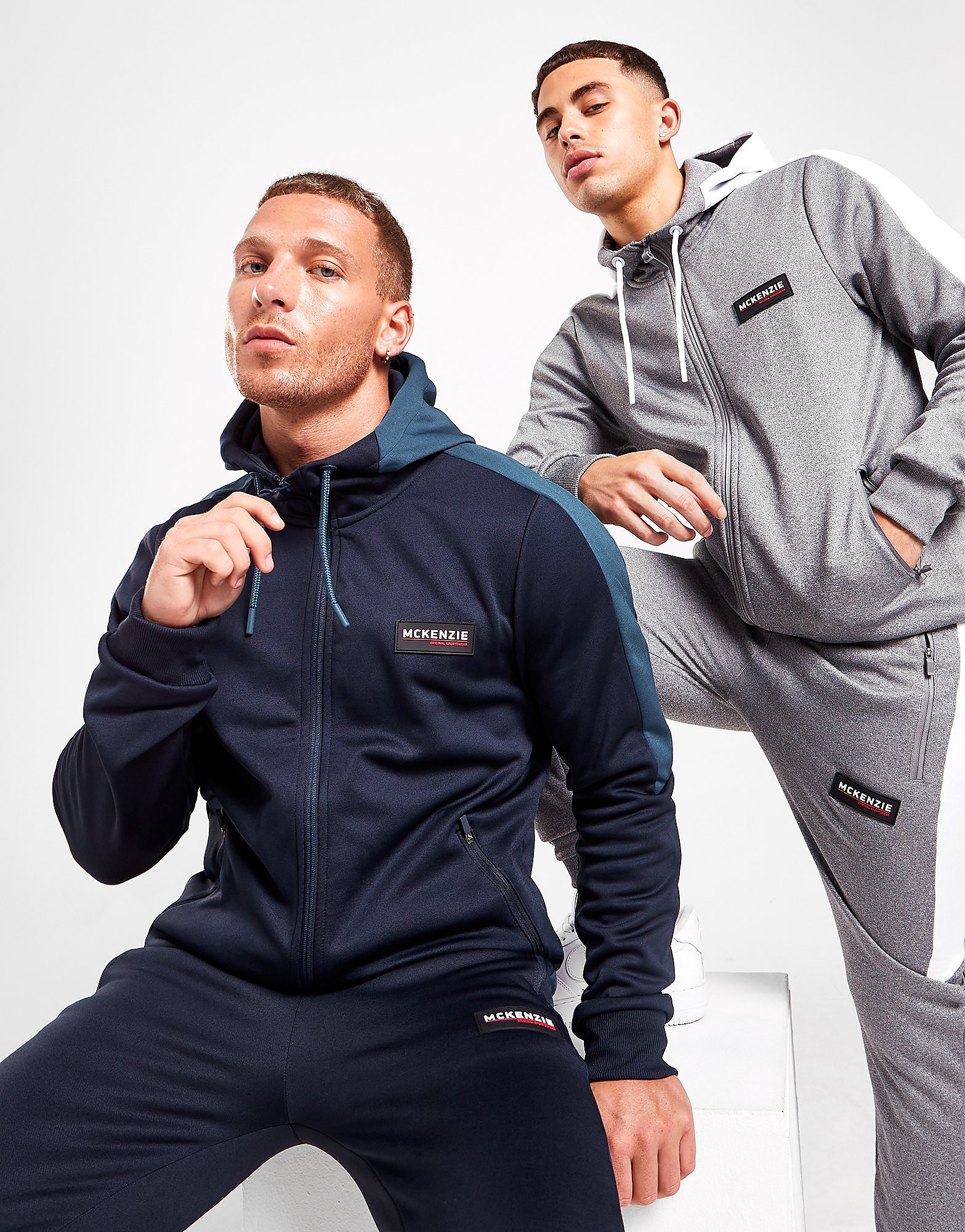 

McKenzie Duke Poly Zip Through Hoodie - Only at JD - Blue - Mens, Blue