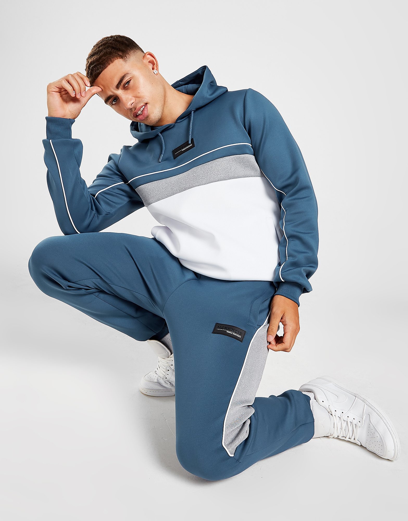 

McKenzie Haste Poly Overhead Tracksuit - Only at JD - Blue - Mens, Blue