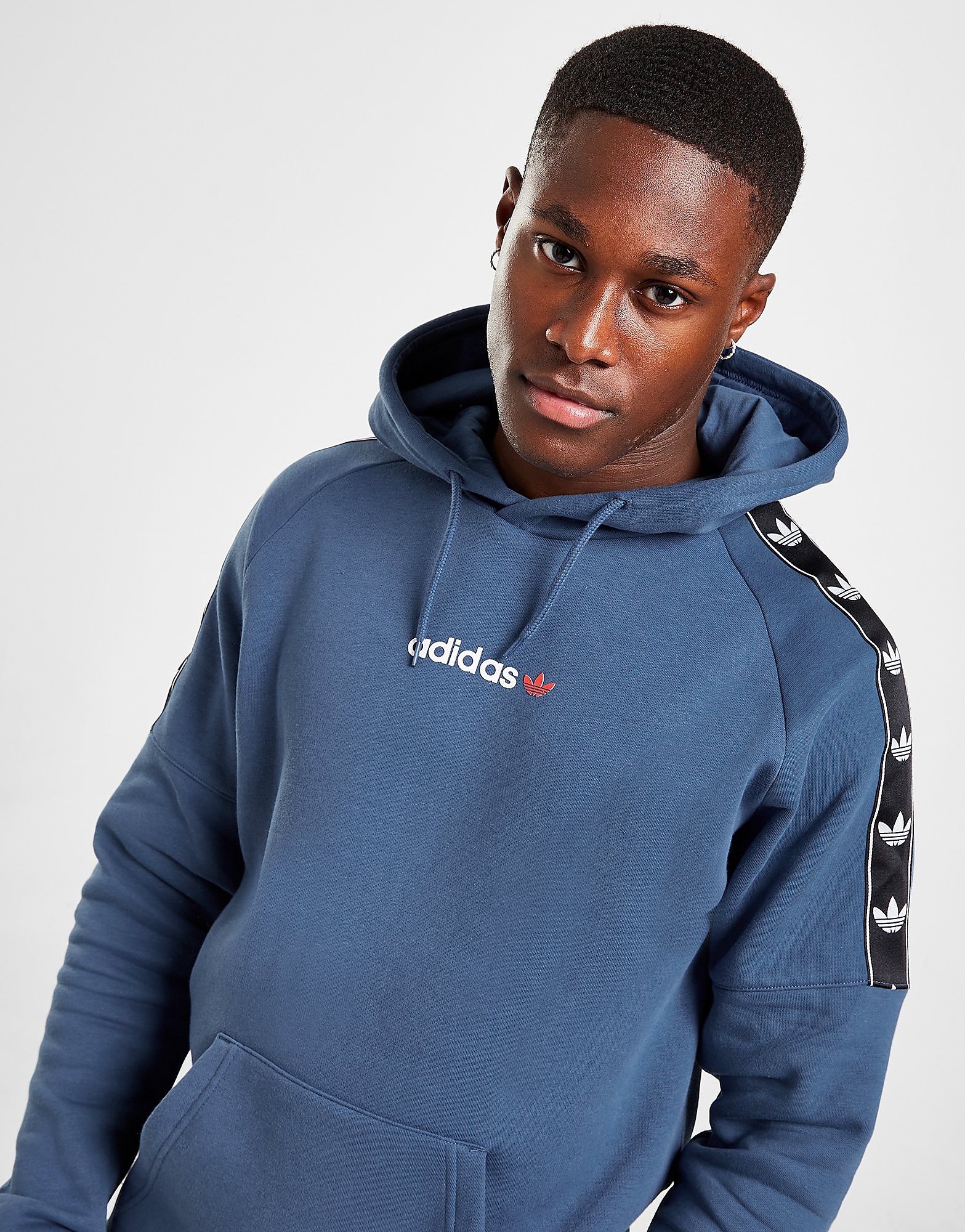 

adidas Originals Tape Overhead Hoodie - Only at JD - Blue - Mens, Blue