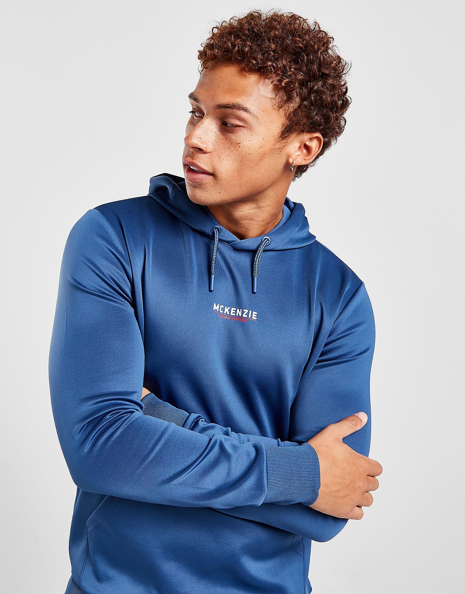 

McKenzie Essential Poly Overhead Hoodie - Only at JD - Blue - Mens, Blue