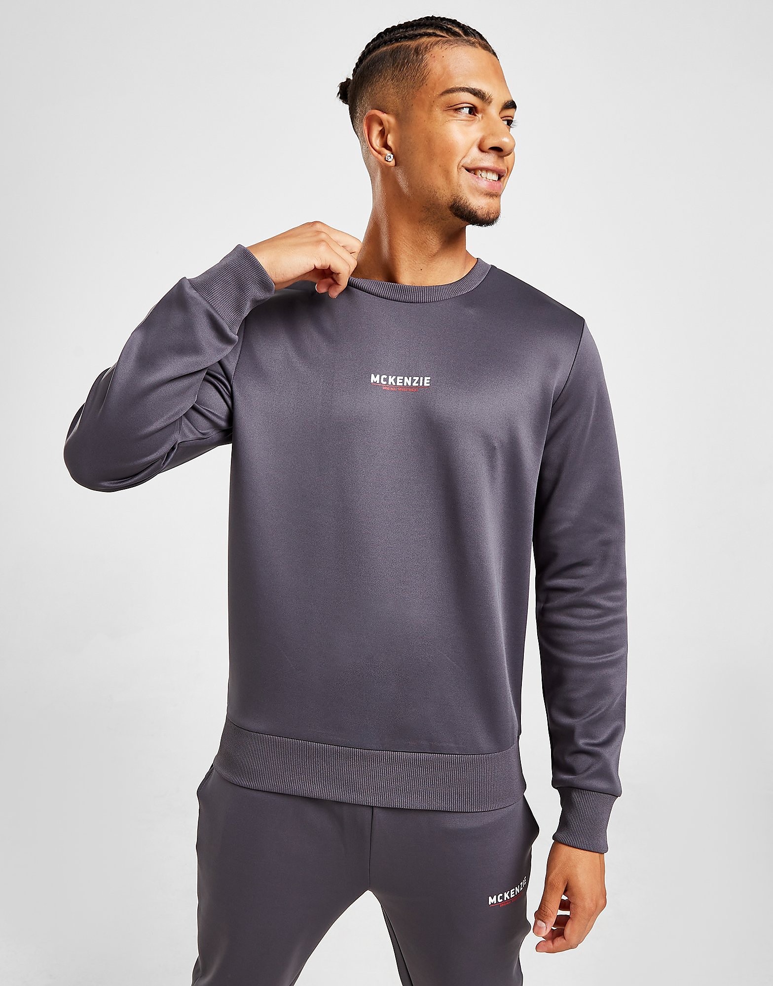 

McKenzie Essential Poly Crew Sweatshirt - Only at JD - Grey - Mens, Grey